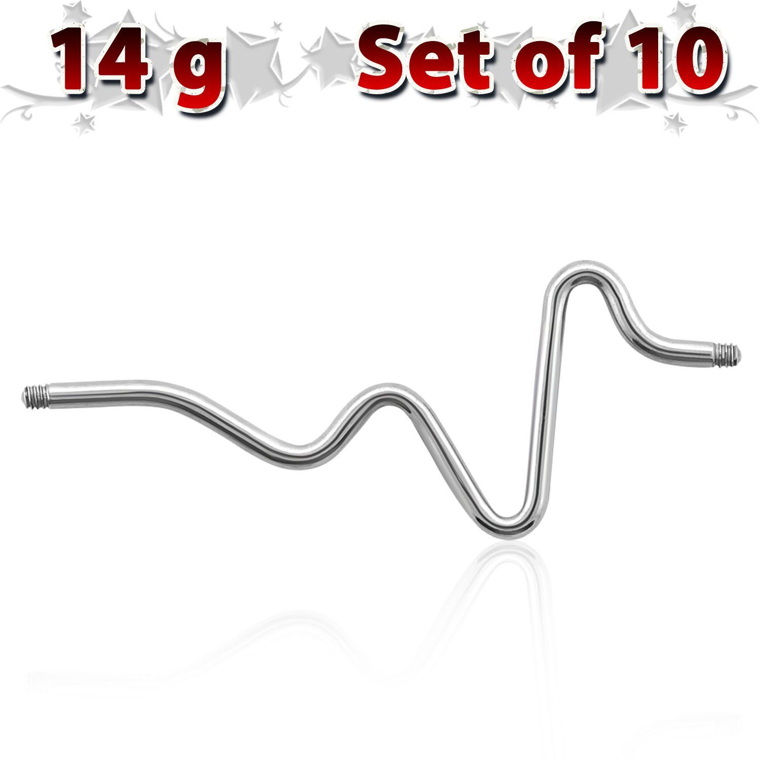 xine14g loose body jewelry parts surgical steel 316l 