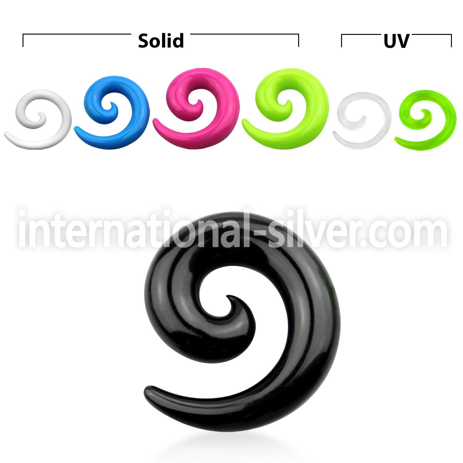 acco tapers acrylic body jewelry ear lobe