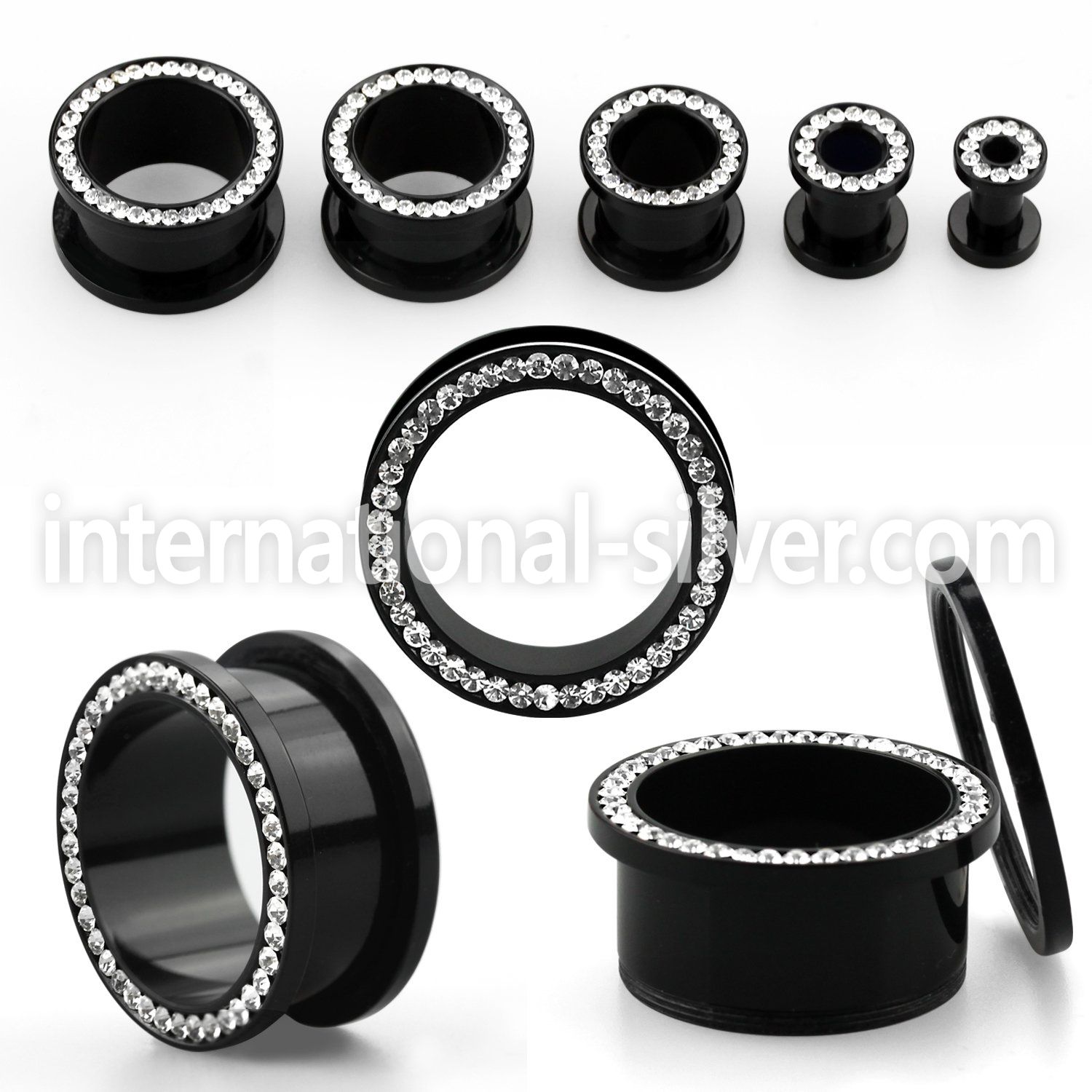 afemk tunnels gauges acrylic body jewelry ear lobe