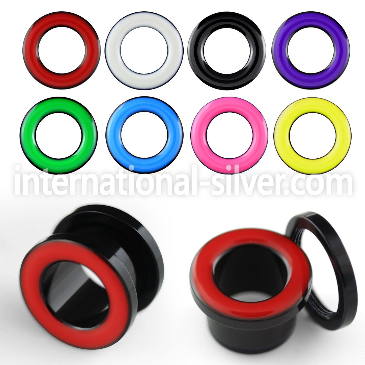 aftp tunnels gauges acrylic body jewelry ear lobe