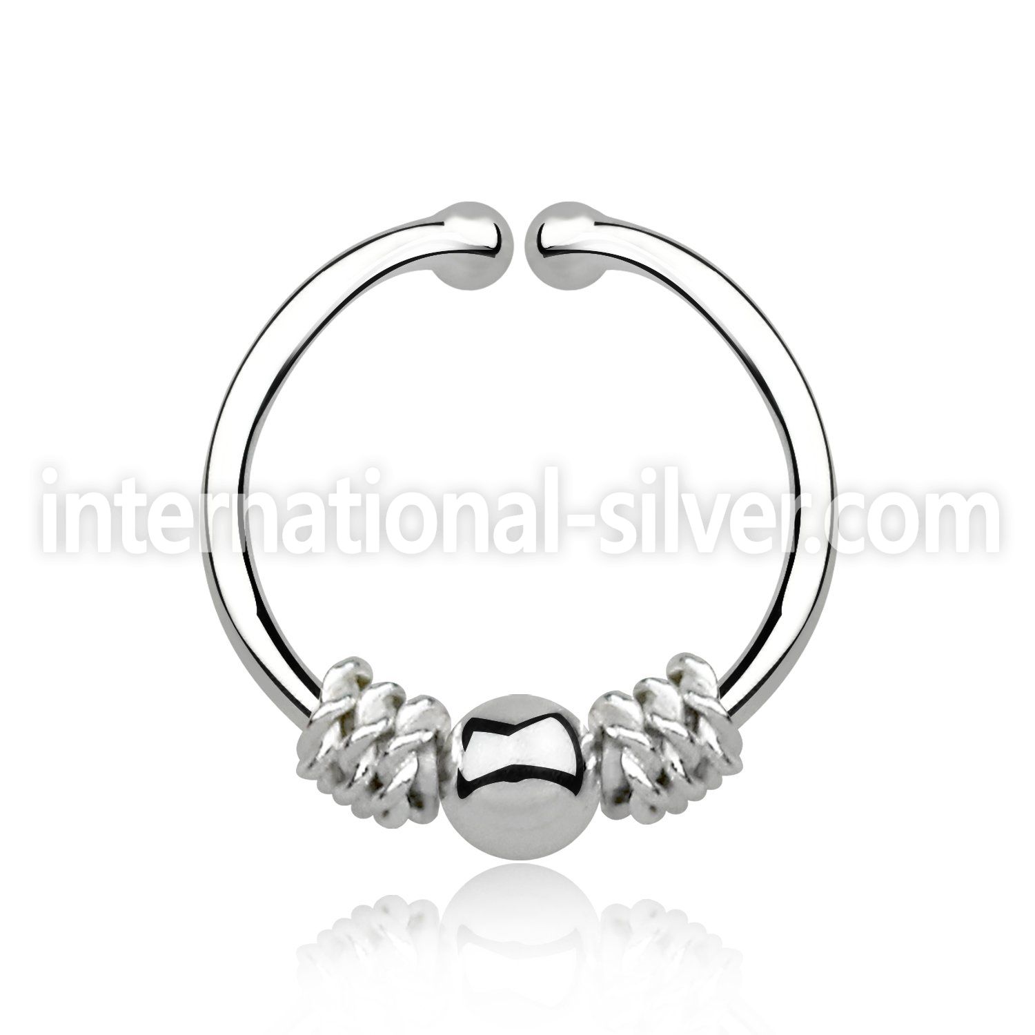 agsep12c fake illusion body jewelry silver 925 septum