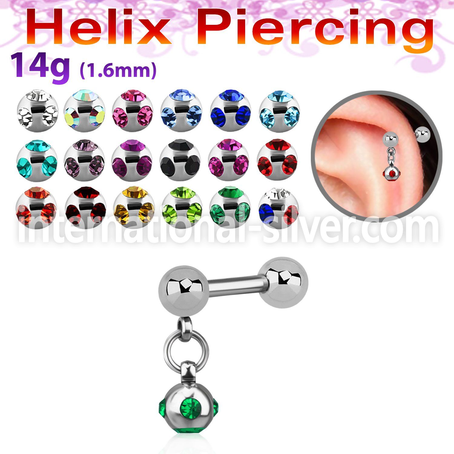 bber46b straight barbells surgical steel 316l eyebrow