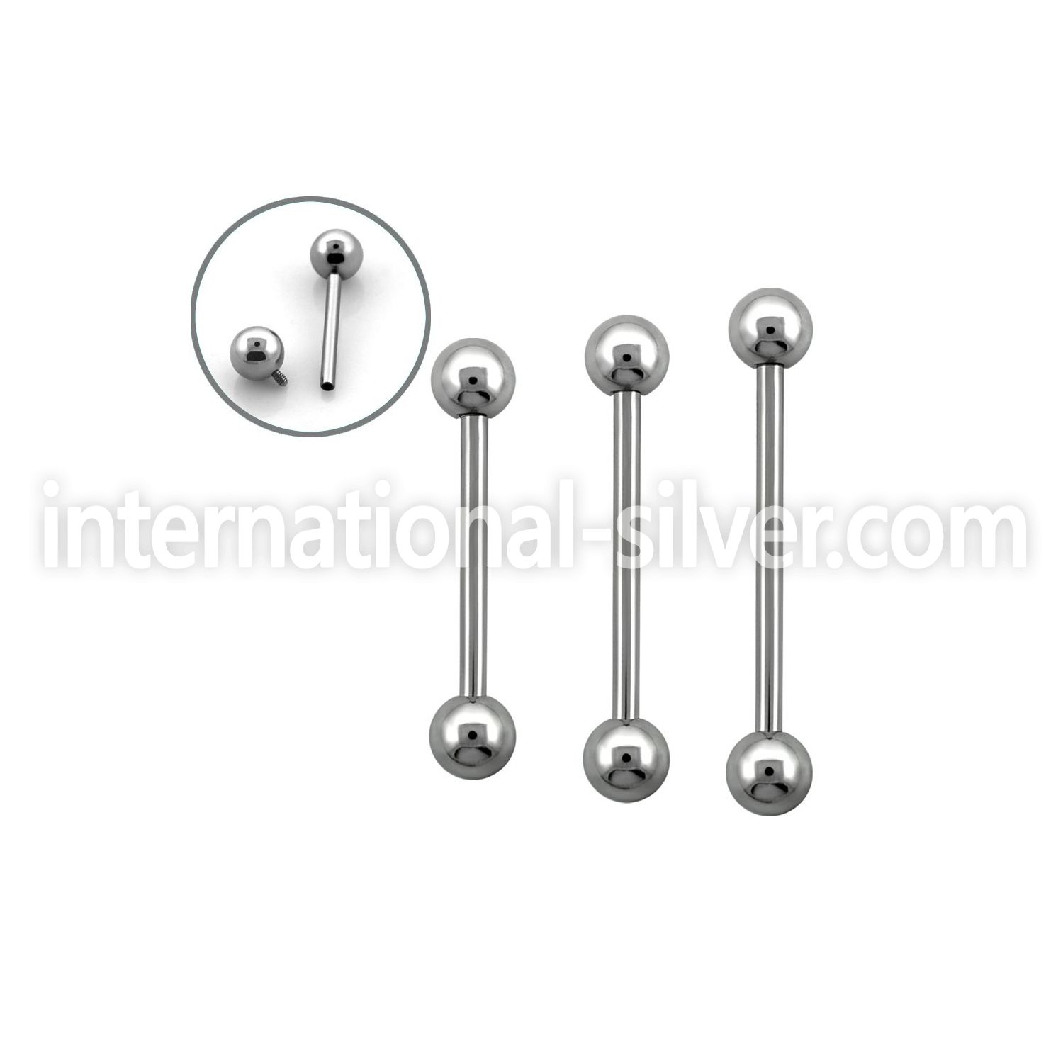 bbsin straight barbells surgical steel 316l tongue