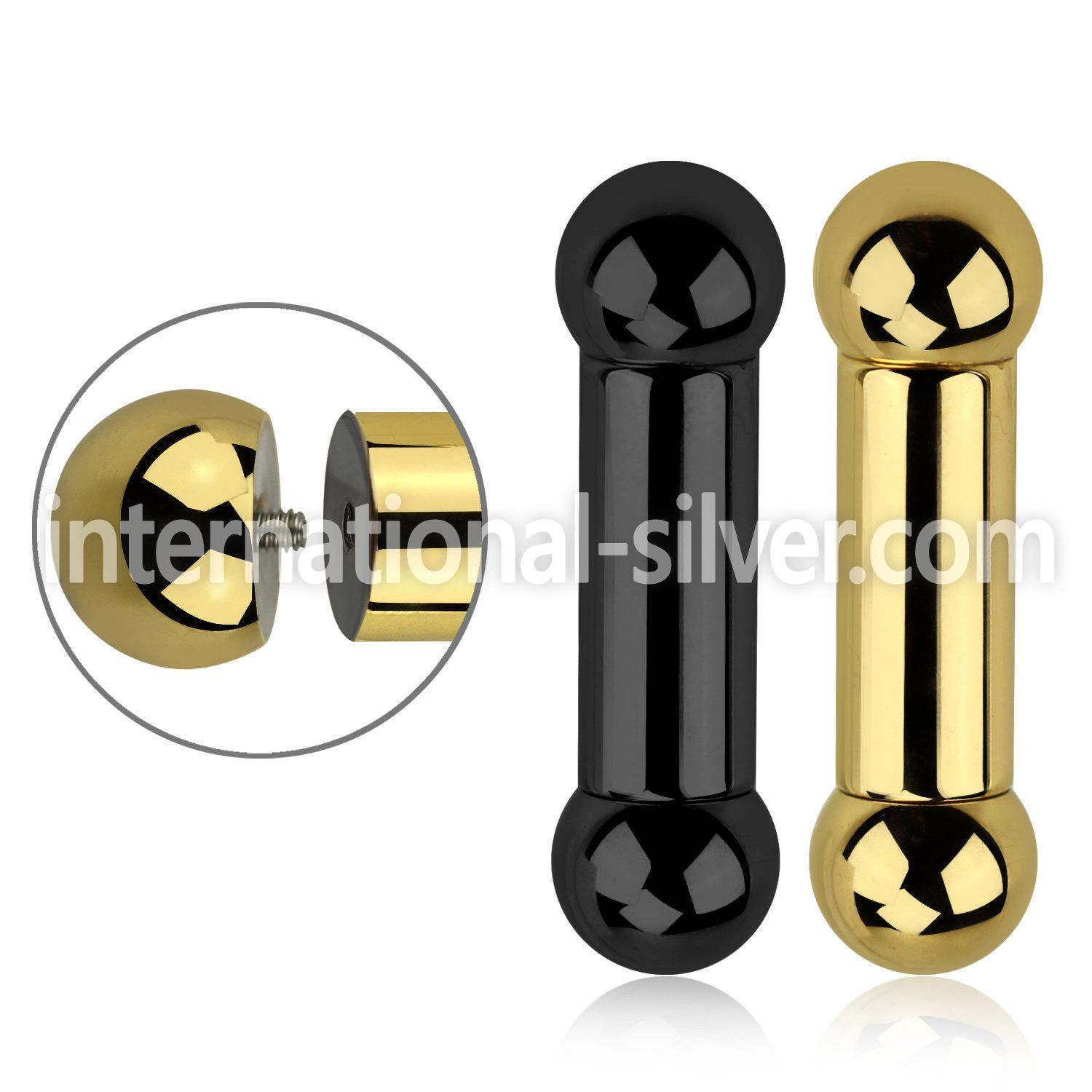 bbt2 straight barbells anodized surgical steel 316l tongue