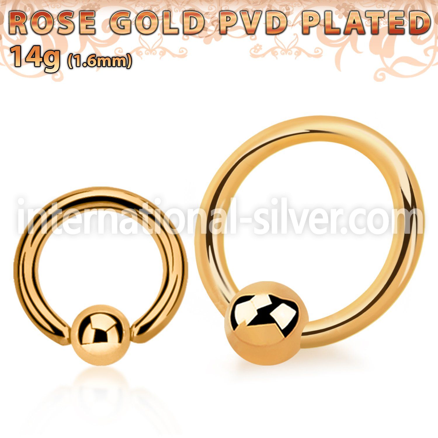 bcrtt hoops captive rings anodized surgical steel 316l nose