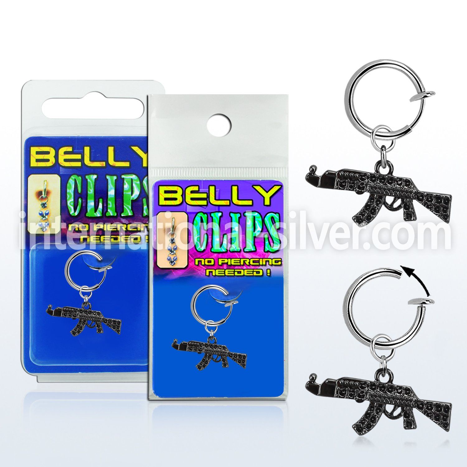 blcp631k fake illusion hoops others belly button