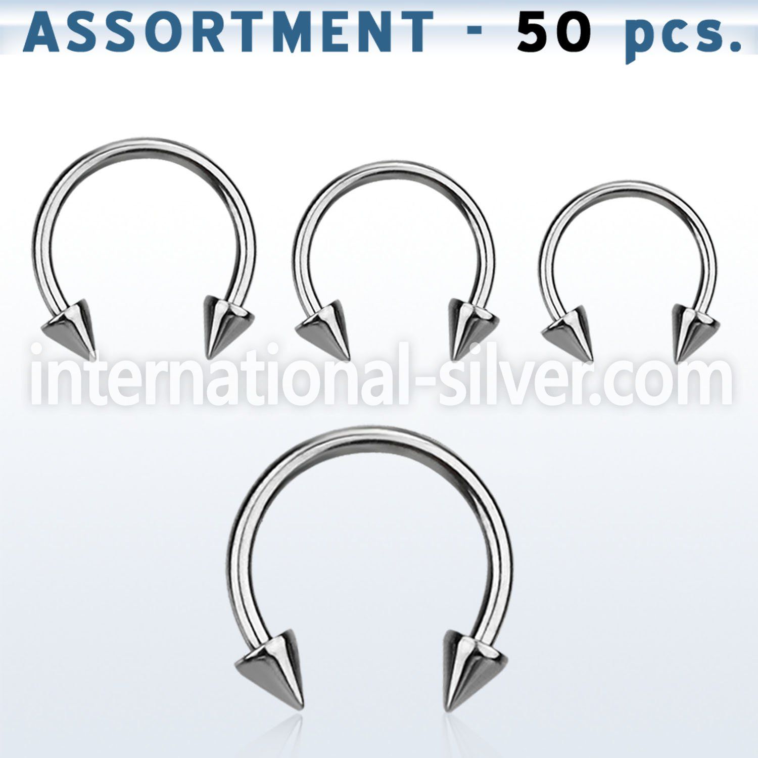blk110 horseshoes surgical steel 316l belly button