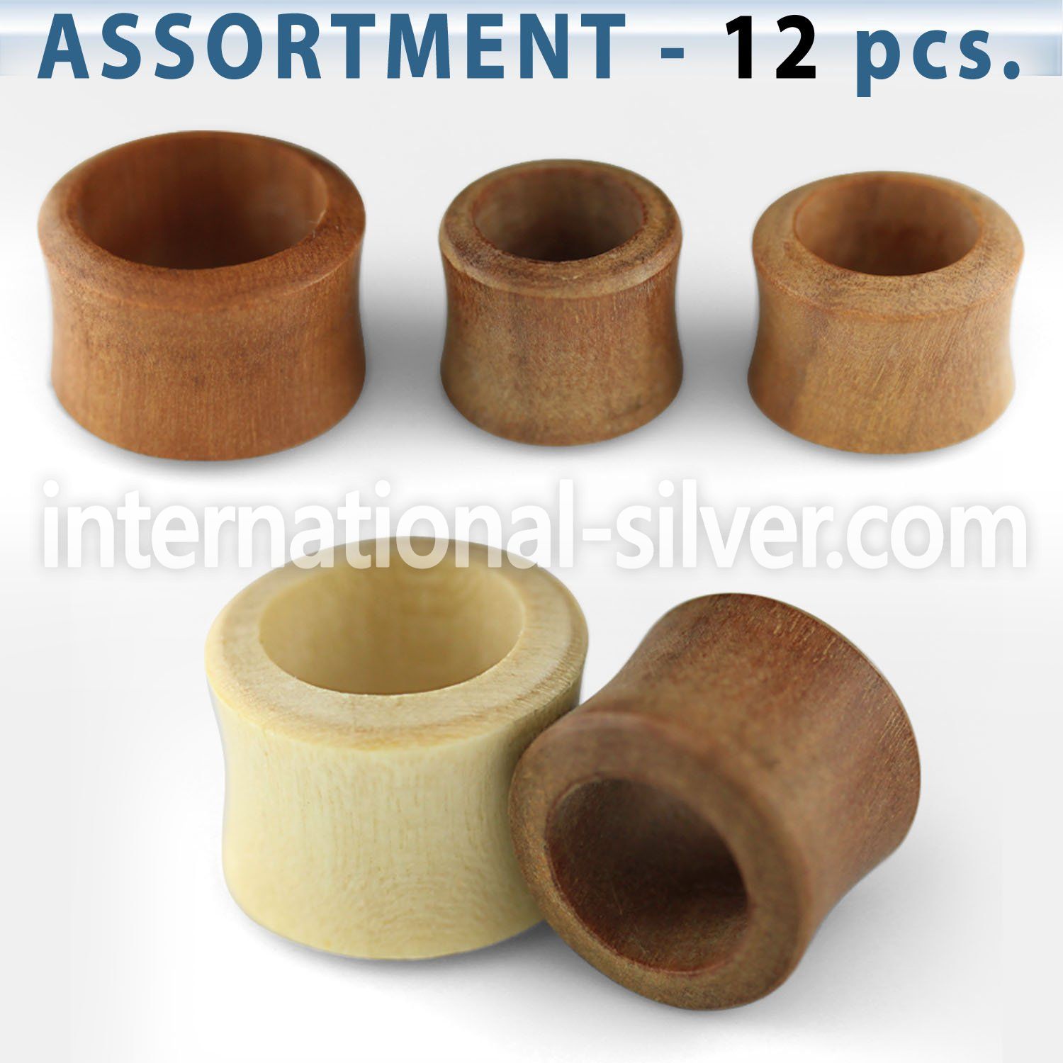 blk215 tunnels gauges organic body jewelry ear lobe