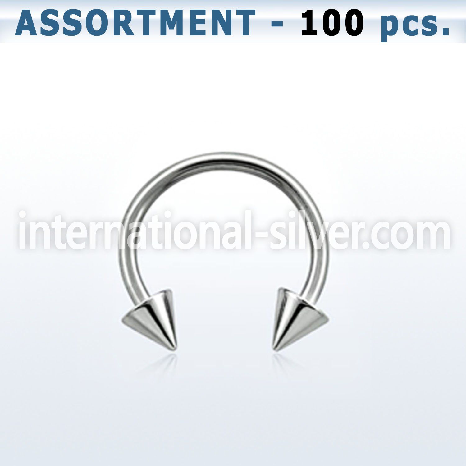 blk23a horseshoes surgical steel 316l belly button