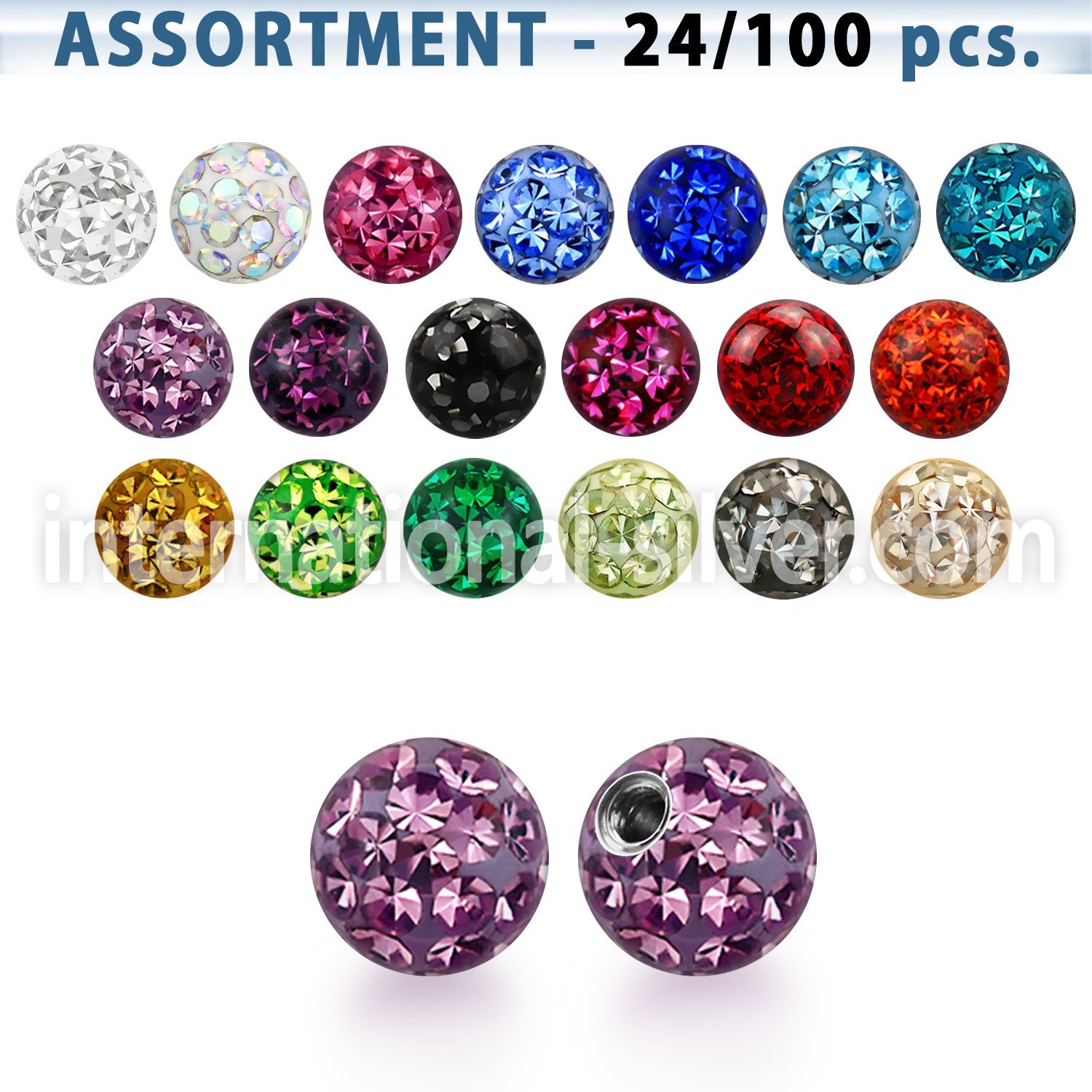 blk317 loose body jewelry parts surgical steel 316l belly button