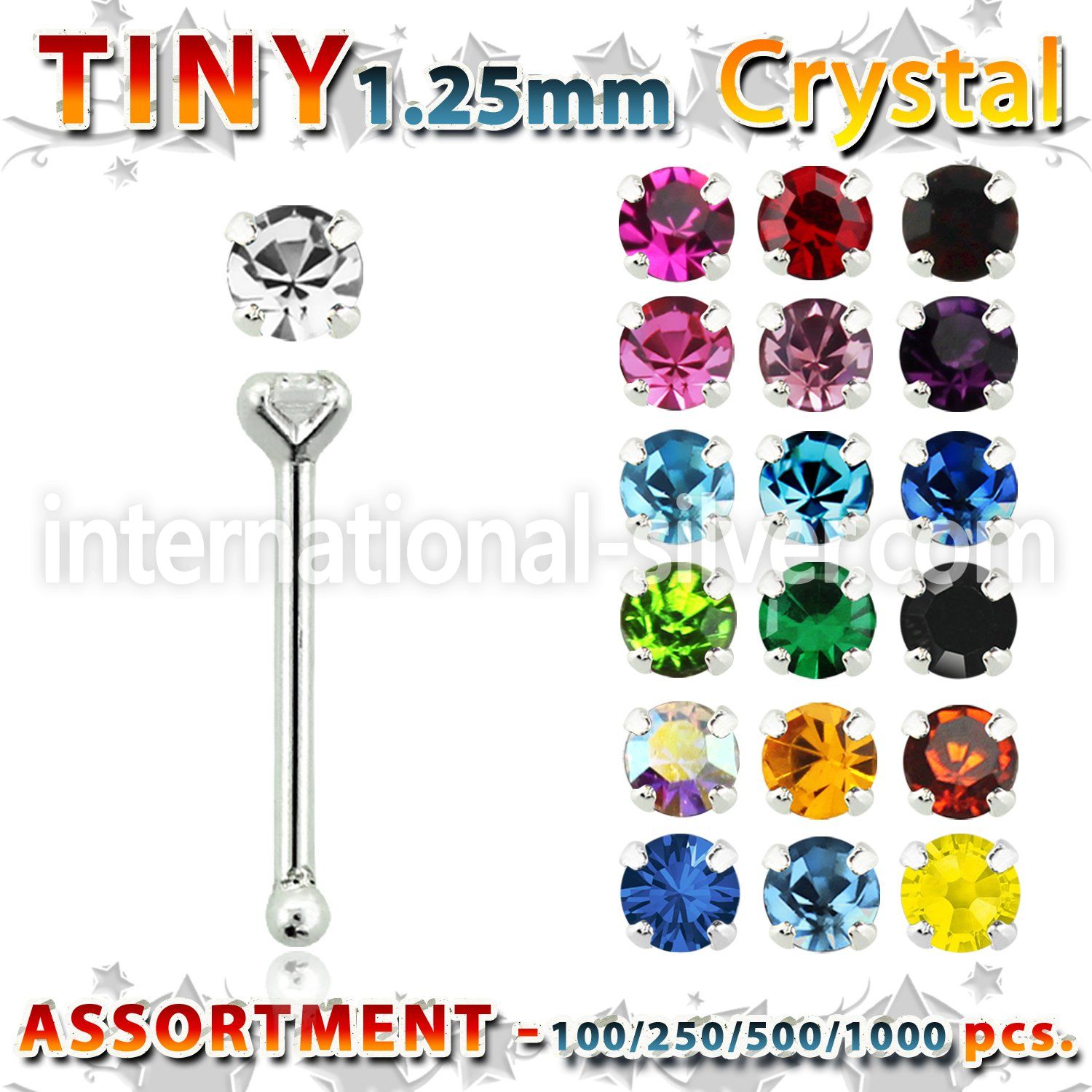 blk524 nose bone silver 925 nose