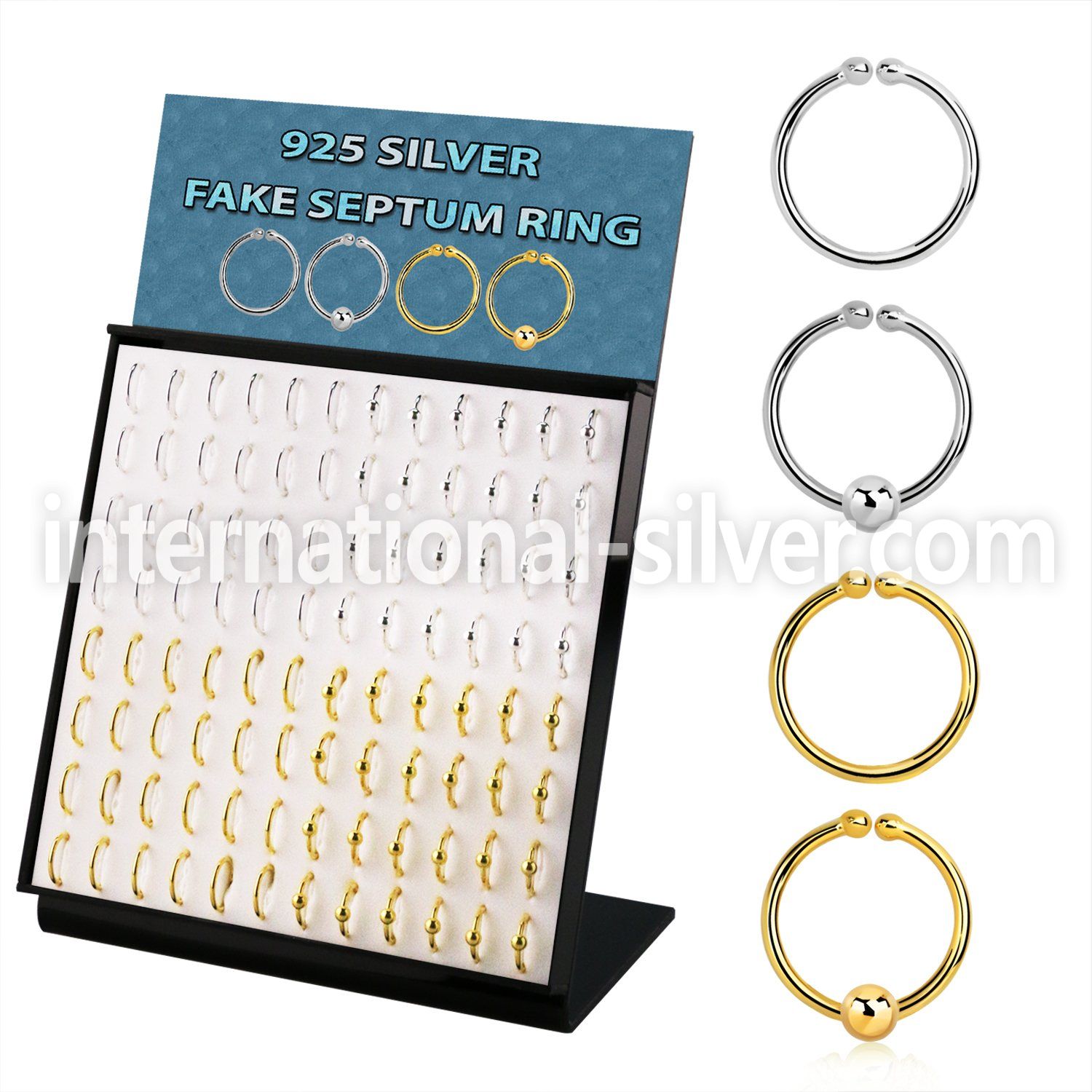 brnhmx32 fake illusion body jewelry silver 925 nose