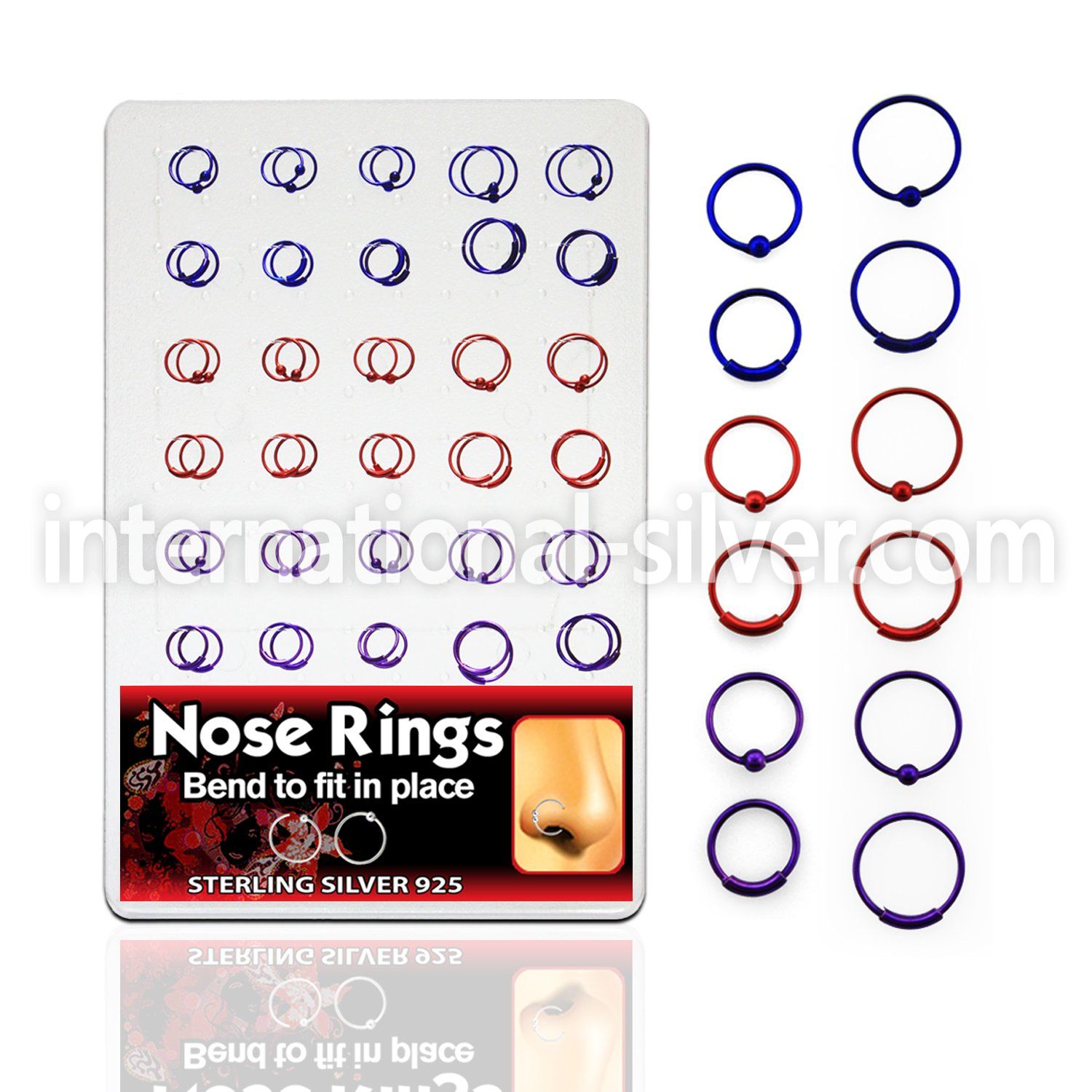 brnhp10 nose hoop silver 925 nose
