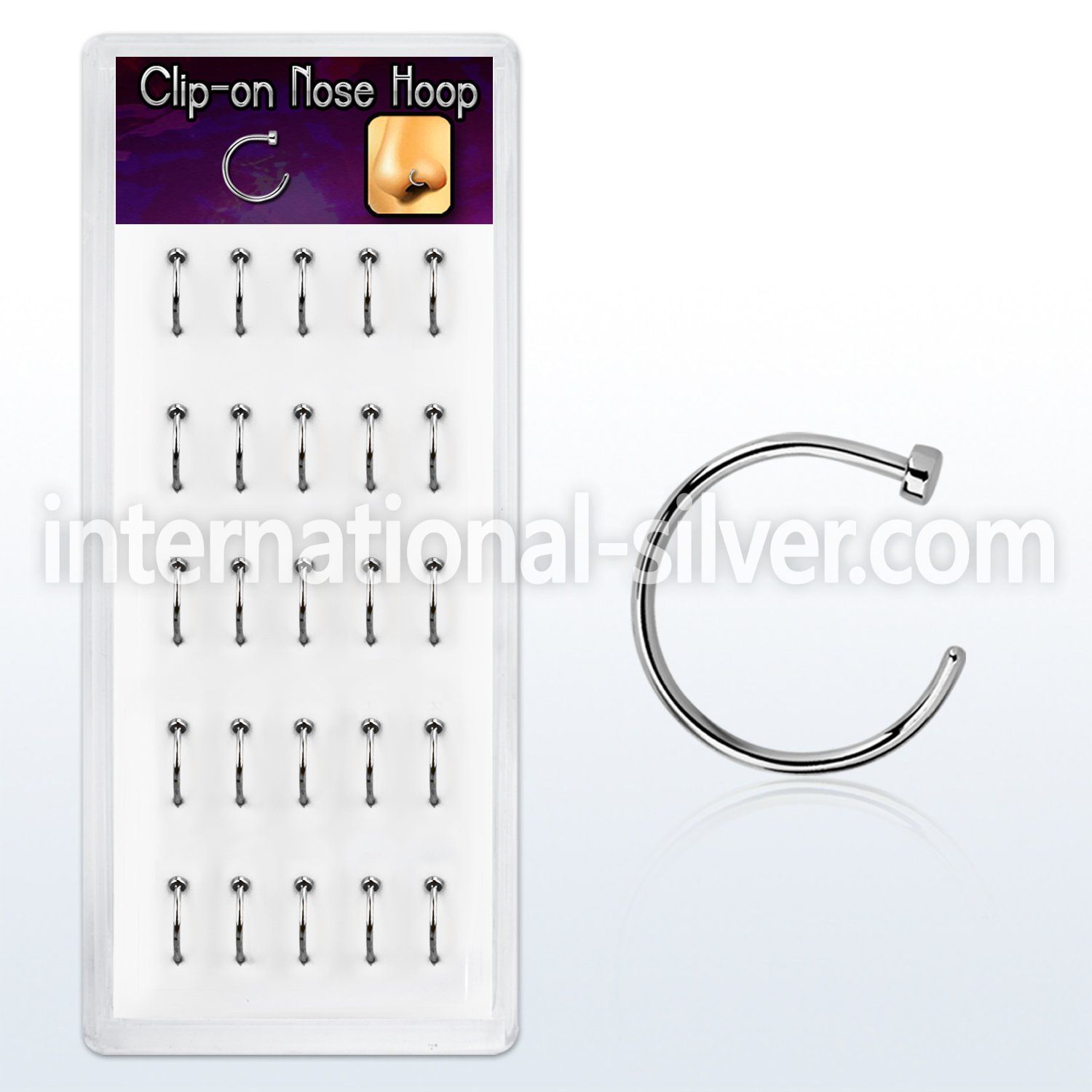 bxcln1 fake illusion hoops surgical steel 316l belly button