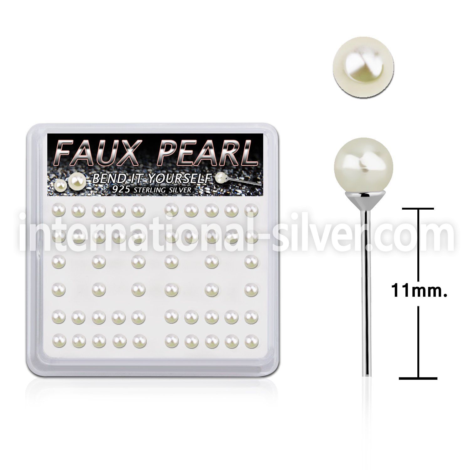 bxnypr3 bend it to fit nose studs silver 925 nose