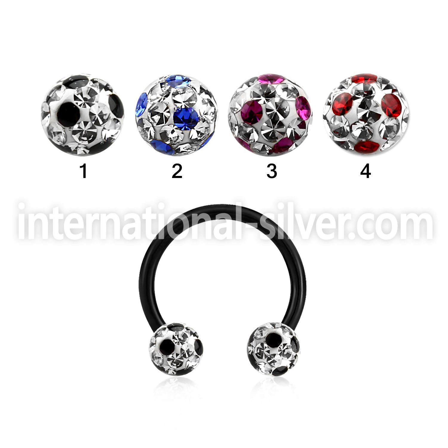 cbtfr6a horseshoes anodized surgical steel 316l belly button