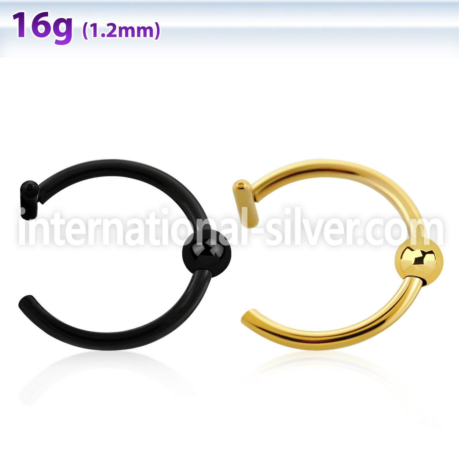 cltnsb fake illusion hoops anodized surgical steel 316l nose