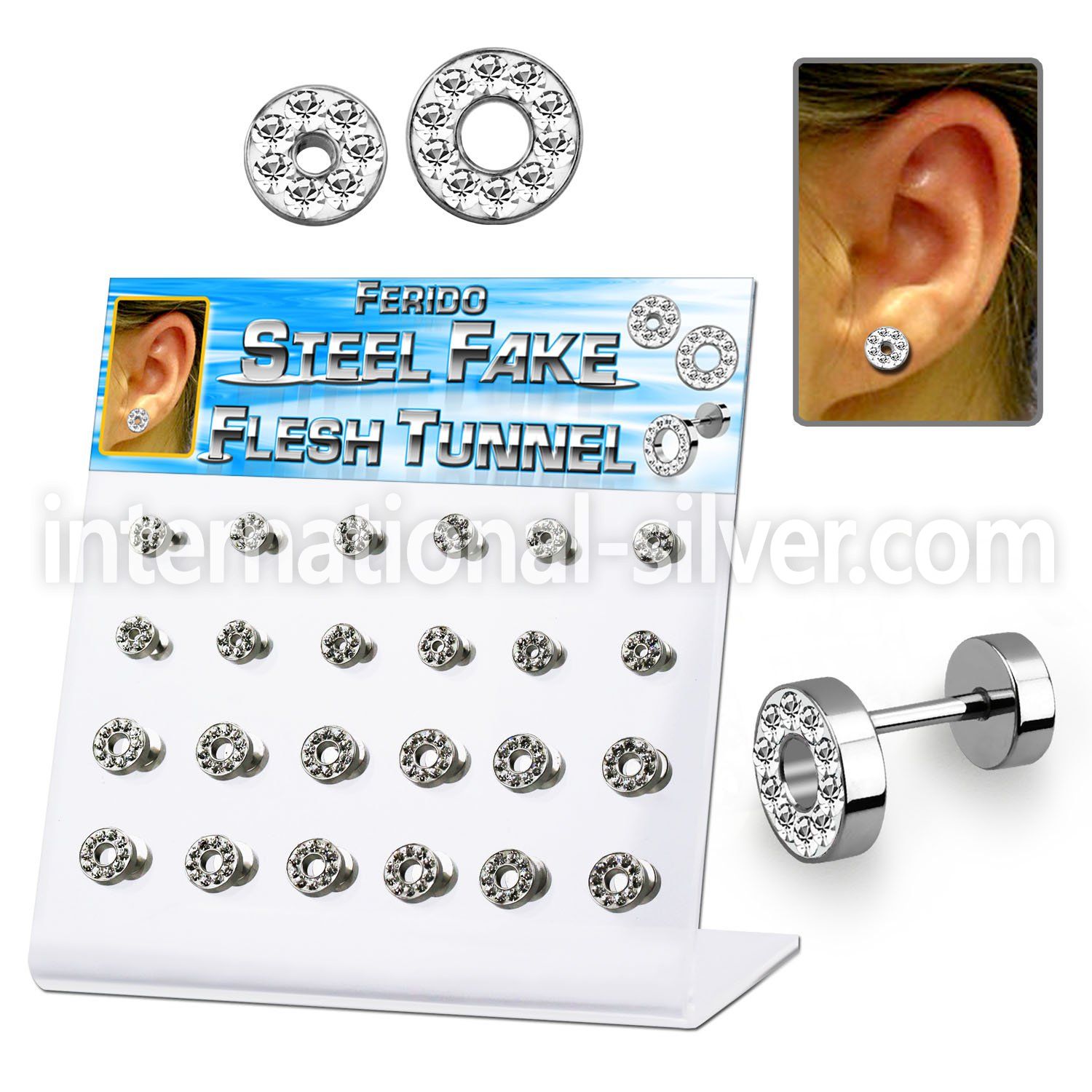 dacb144 cheaters  illusion plugs and tapers surgical steel 316l ear lobe