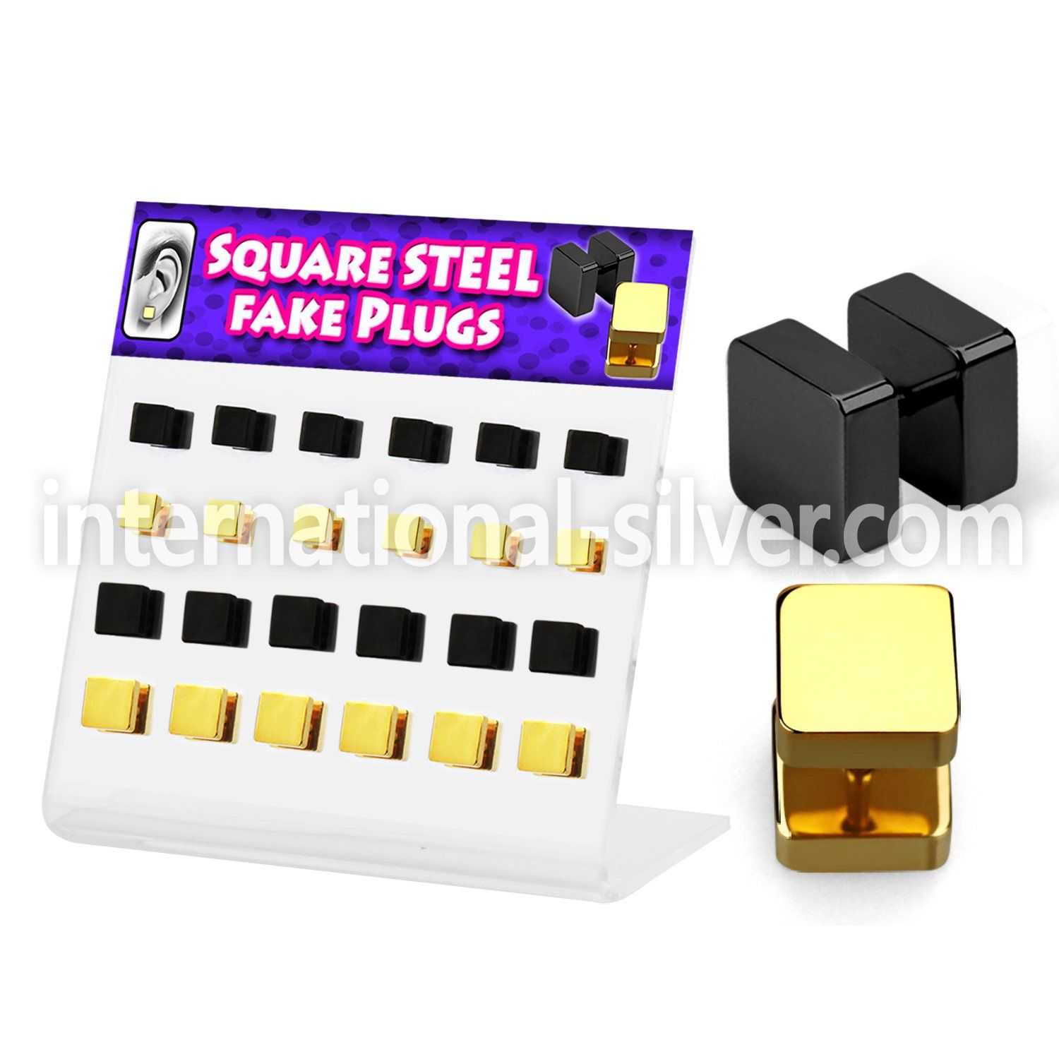 dacb148 cheaters  illusion plugs and tapers anodized surgical steel 316l ear lobe