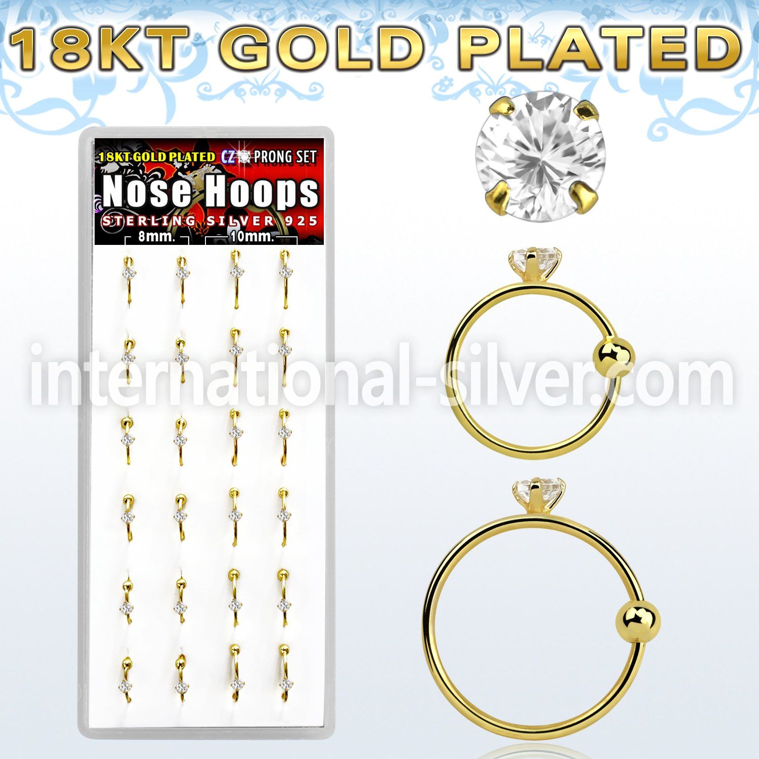 dnsm106 nose hoop silver 925 nose