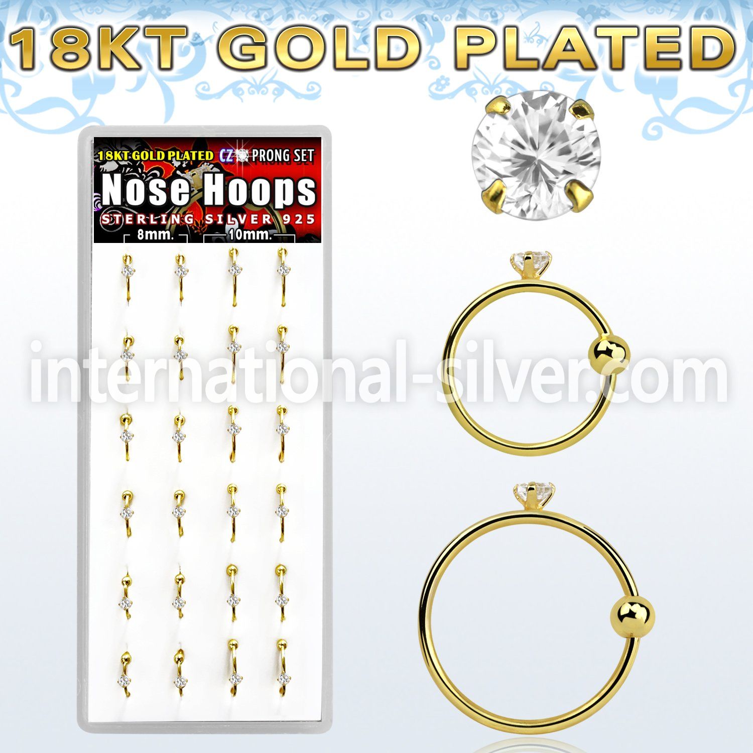 dnsm107 nose hoop silver 925 nose