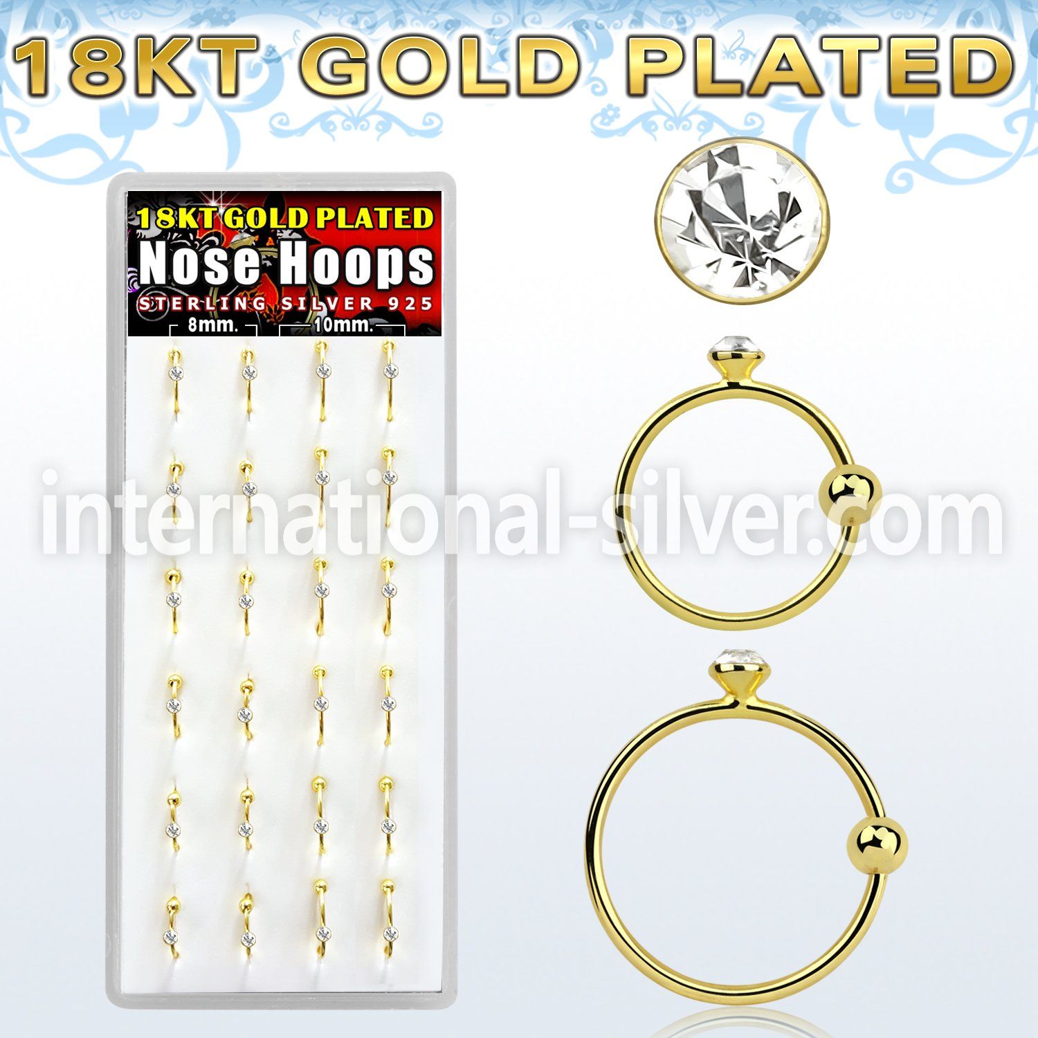 dnsm108 nose hoop silver 925 nose