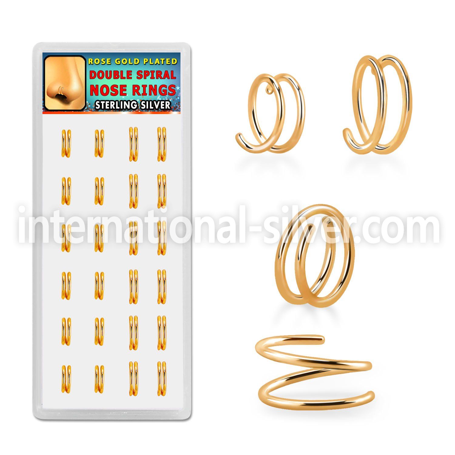 dnsm233 925 silver nose hoops nose  piercing
