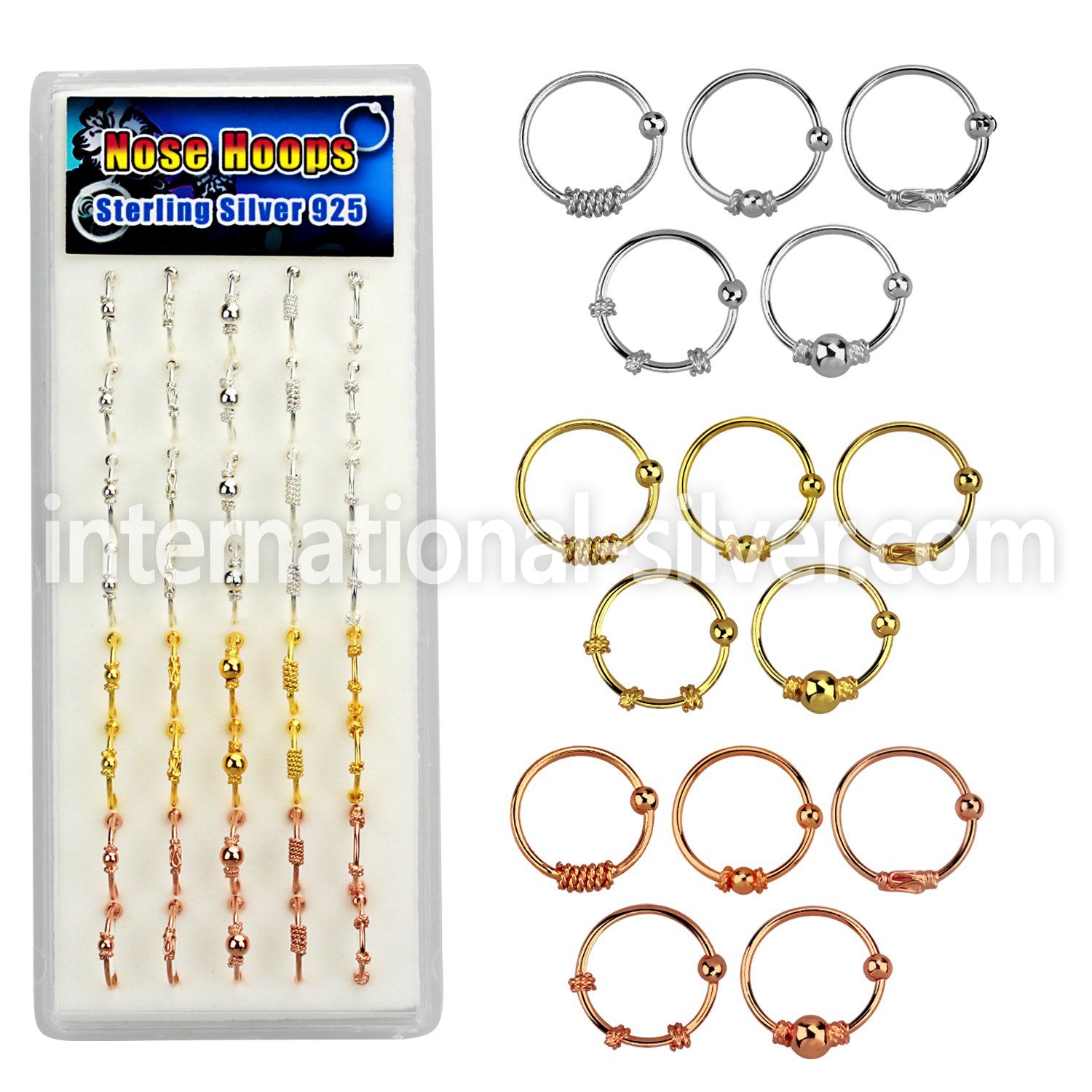 dnsm44 nose hoop silver 925 nose