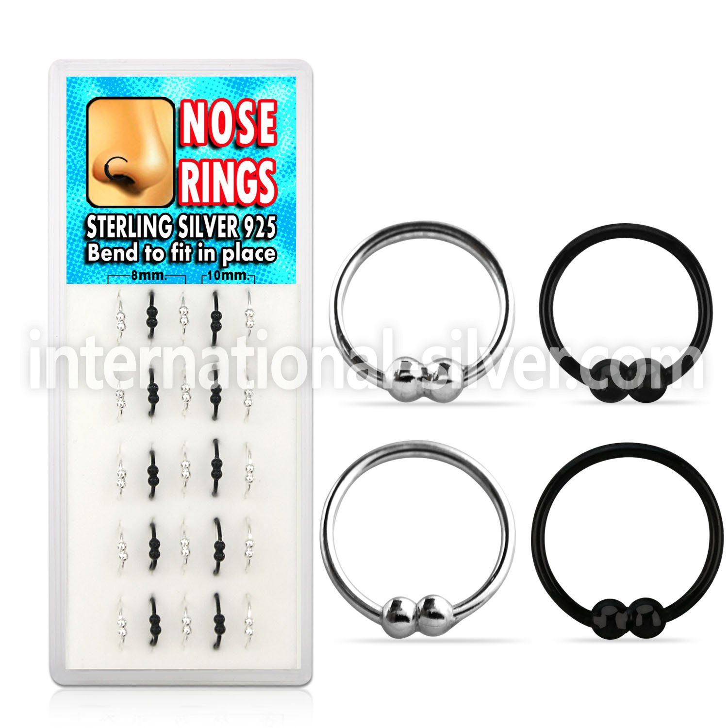 dnsp6 nose hoop silver 925 nose