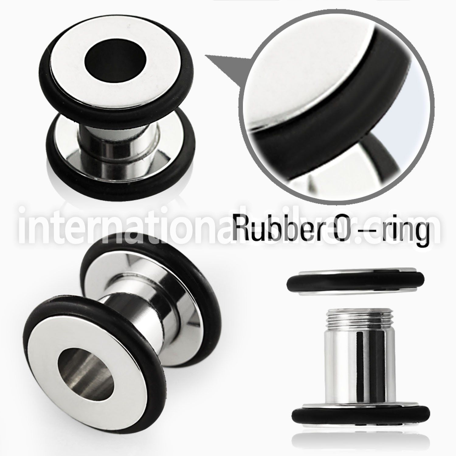 fpo tunnels gauges surgical steel 316l ear lobe