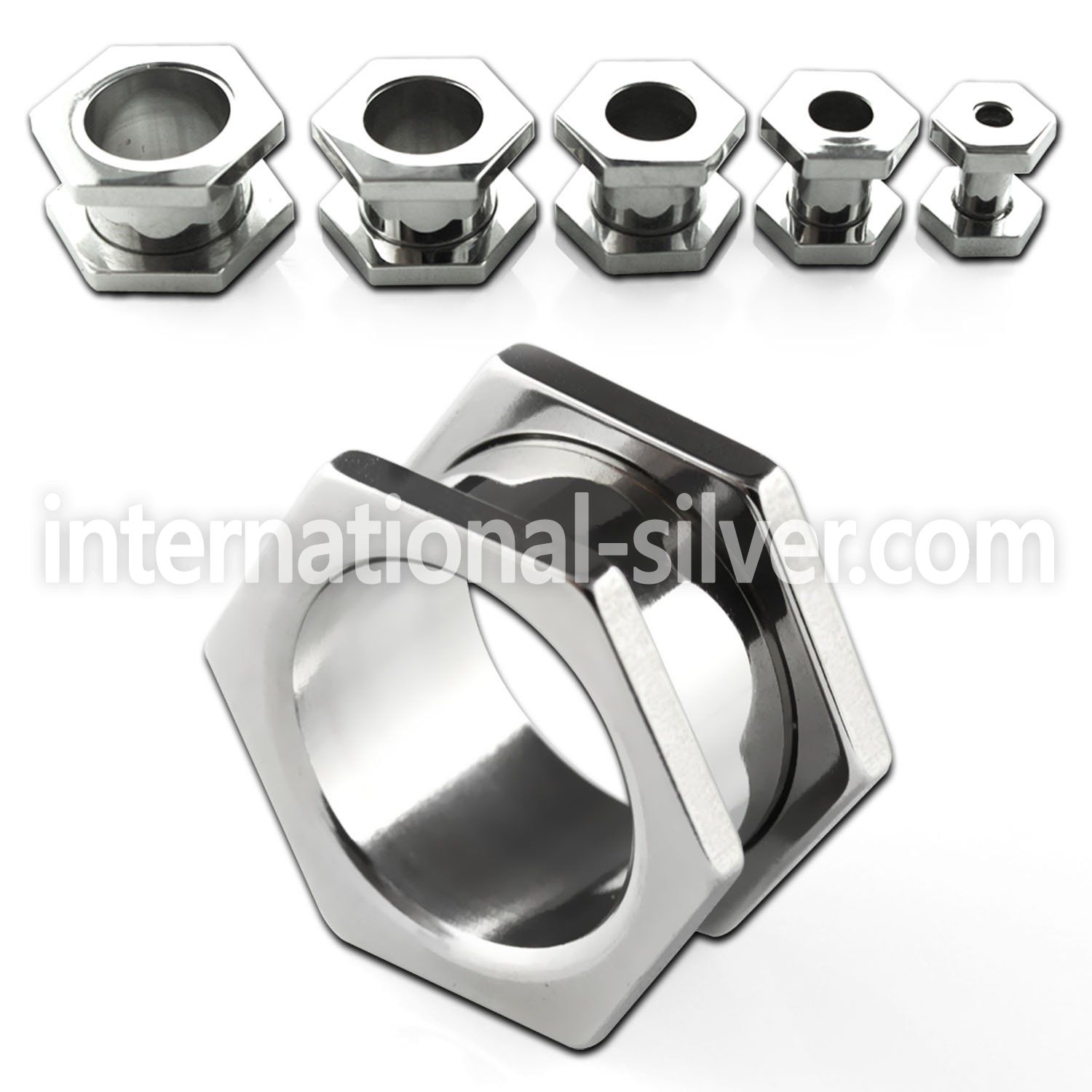 fqpg tunnels gauges surgical steel 316l ear lobe