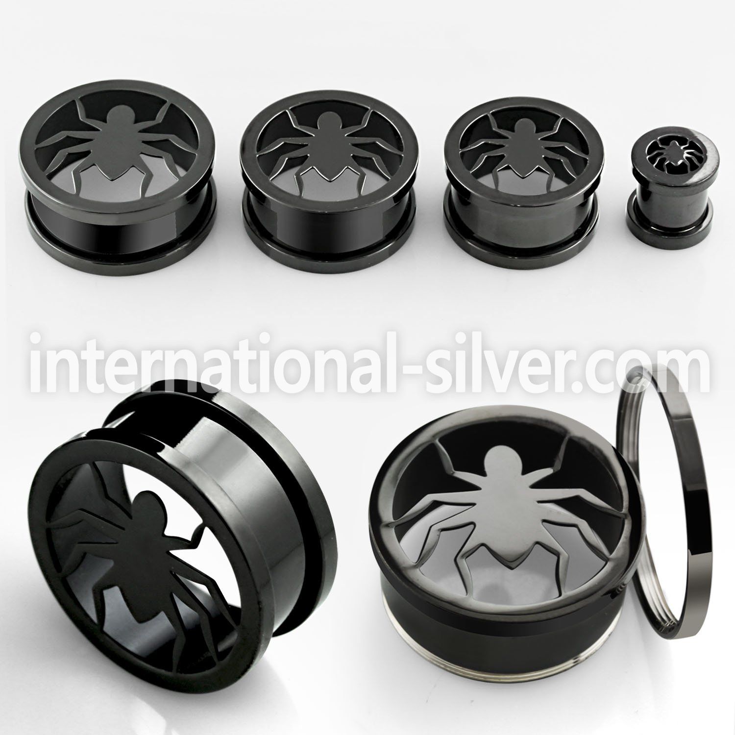 ftspi tunnels gauges anodized surgical steel 316l ear lobe