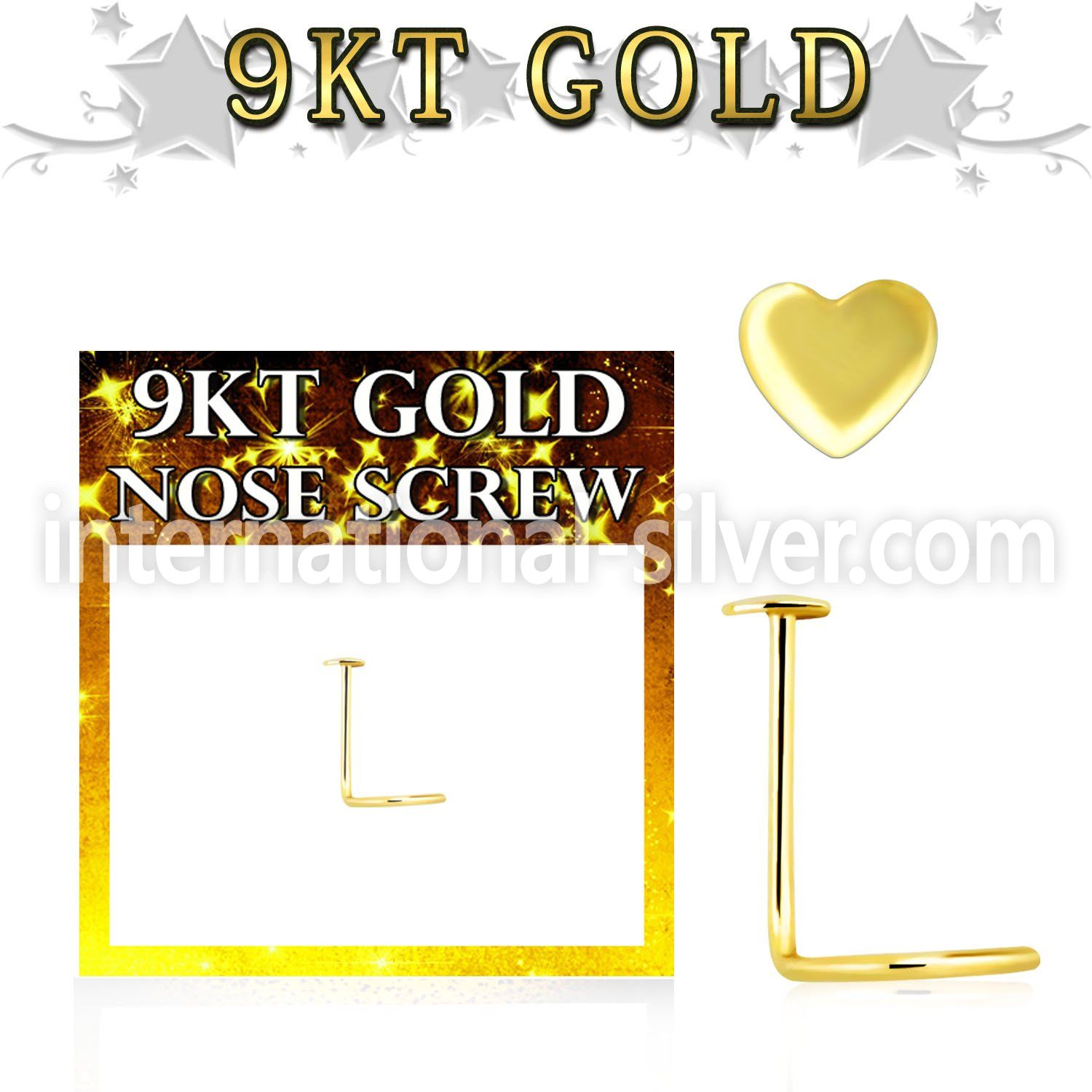 g9sht l shape nose studs gold nose