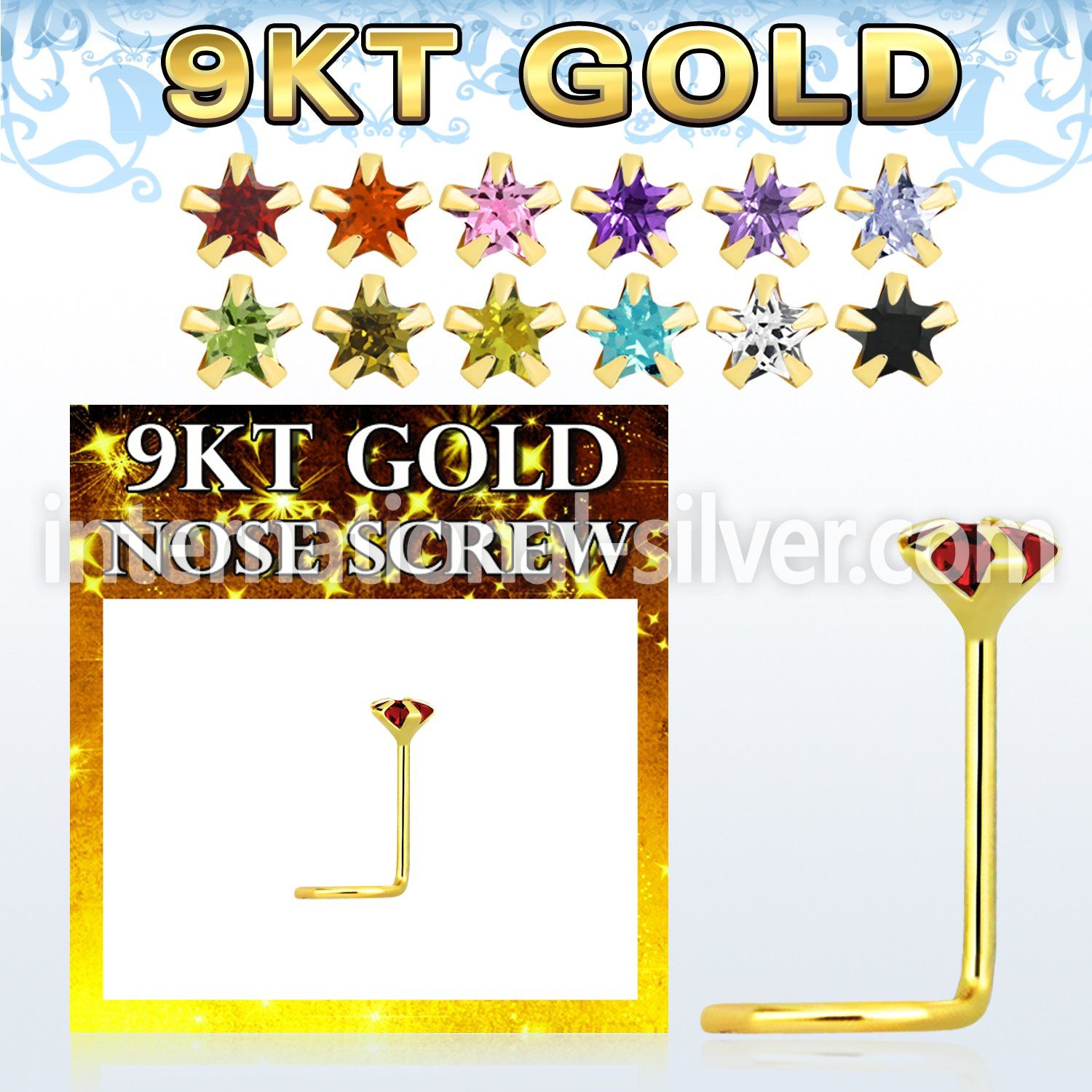 g9szsm1 gold nose screws and nose studs nose piercing