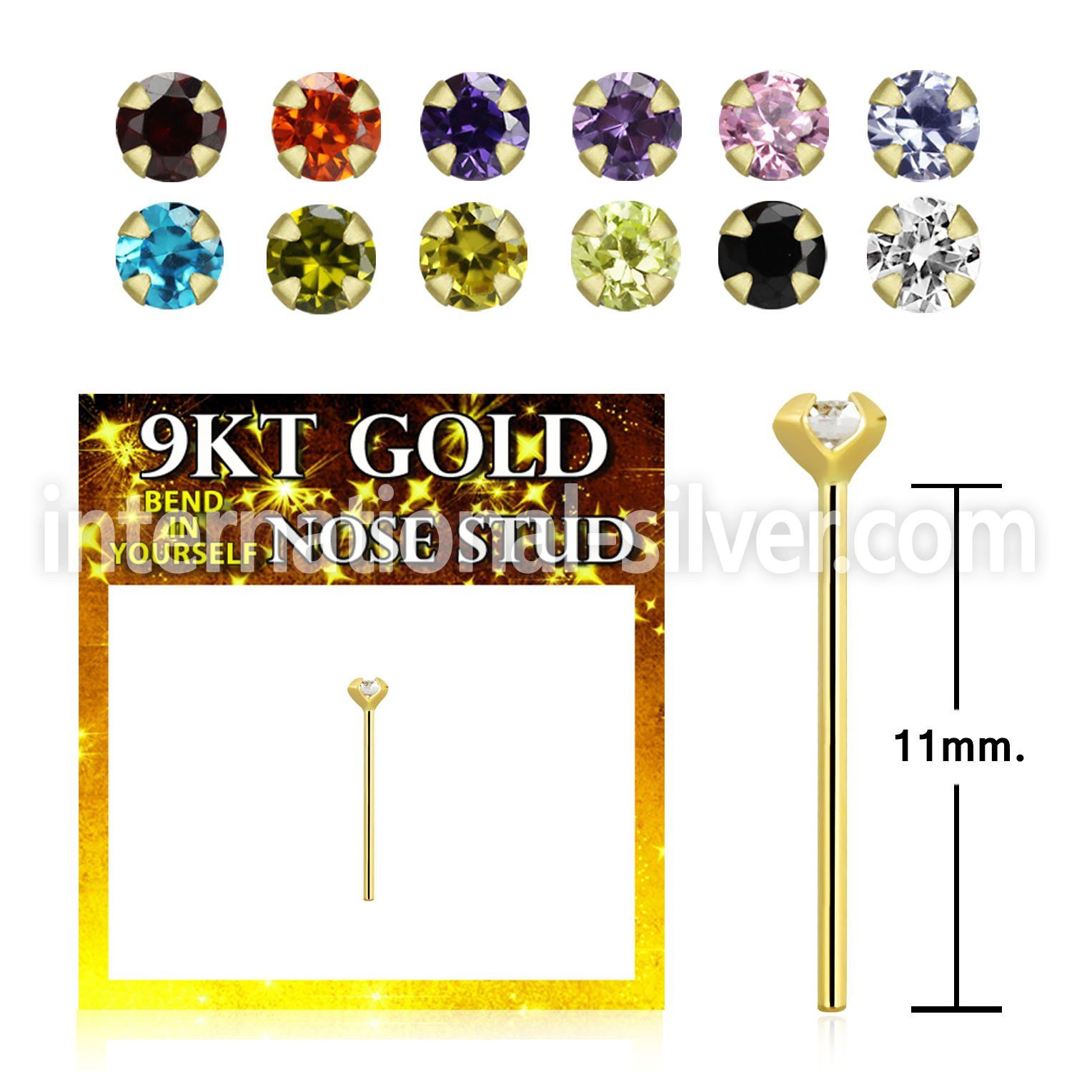 g9yzm1 bend it to fit nose studs gold 