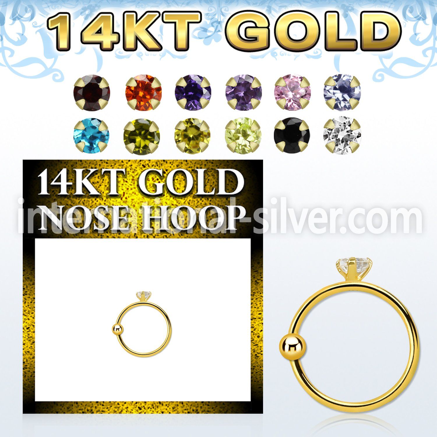 ghz15 nose hoop gold nose