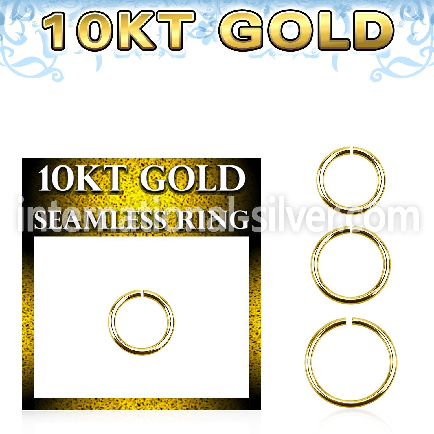 gisel16 10karat yellow gold ring hoop 16g