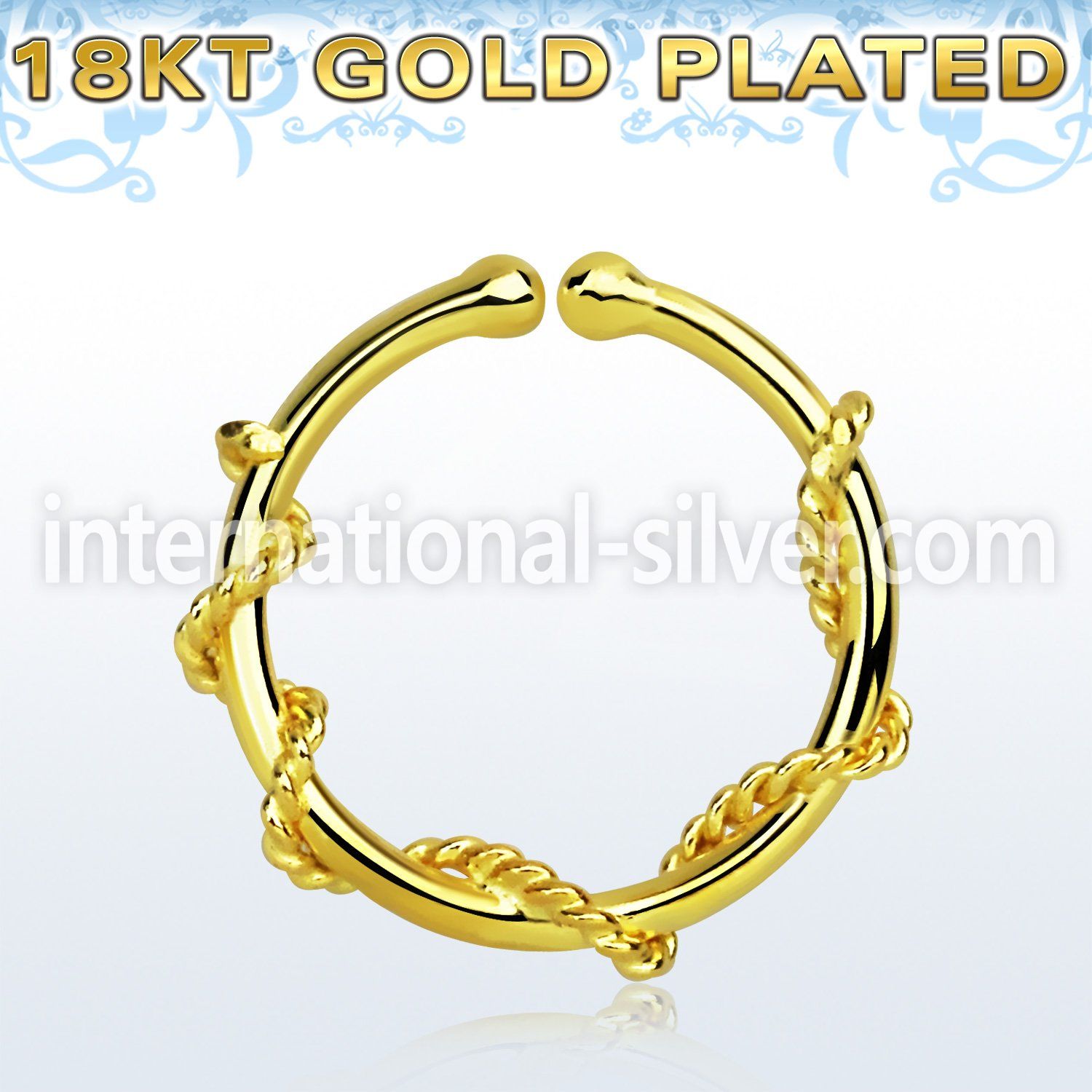 gpsep12j fake illusion body jewelry silver 925 septum