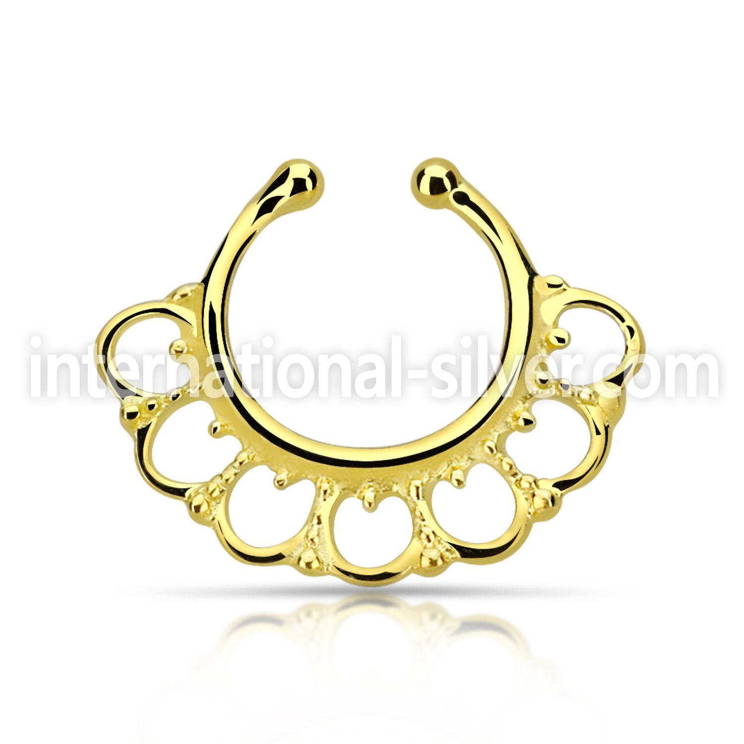 gpsepd8 fake illusion body jewelry silver 925 septum