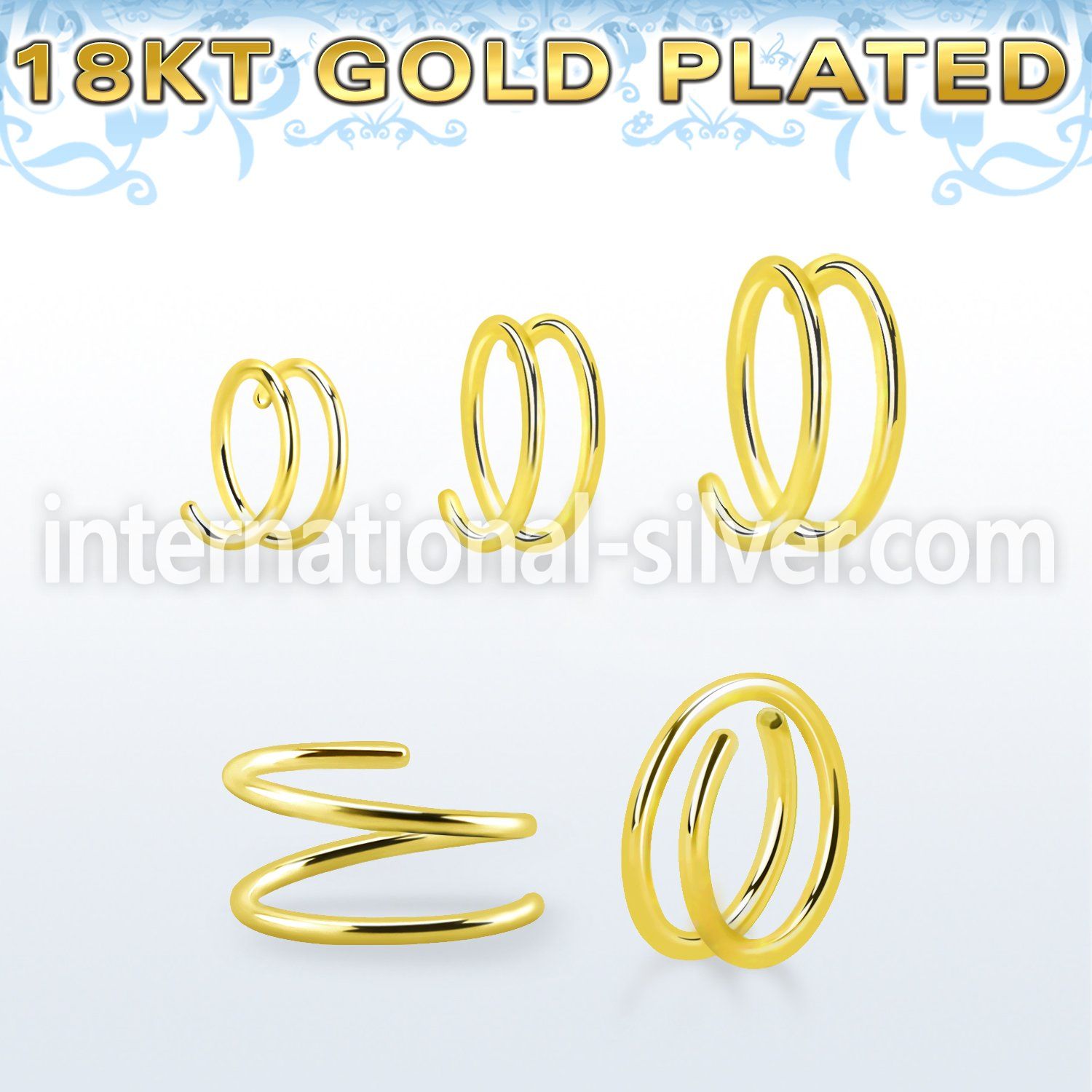 gpspr20 925 silver nose hoops nose  piercing