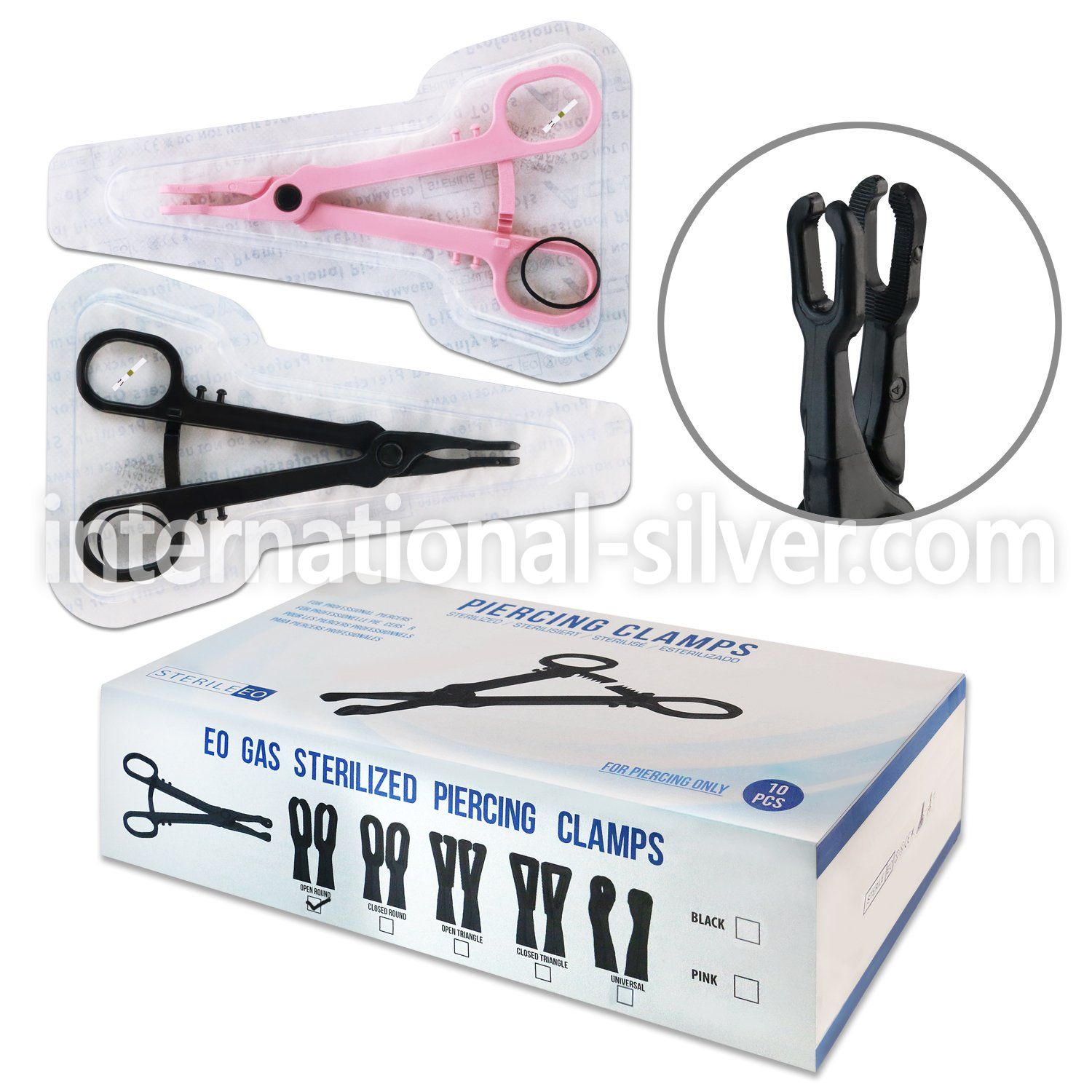 iclampb sterilized single use piercing clamp slotted top forceps
