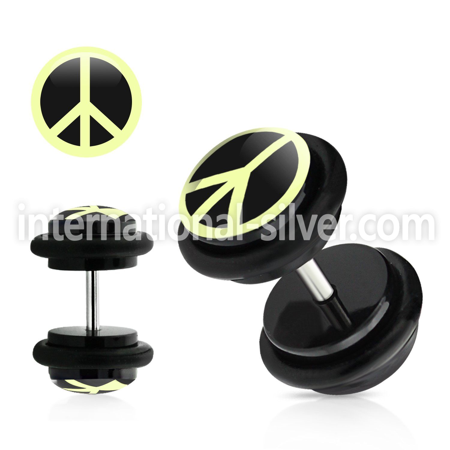 ilvgr17 cheaters  illusion plugs and tapers acrylic body jewelry ear lobe