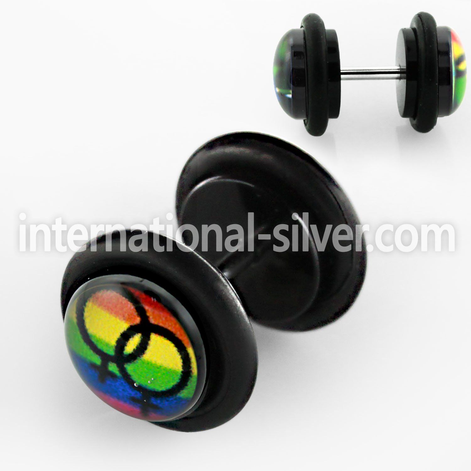 ilvgr27 cheaters  illusion plugs and tapers acrylic body jewelry belly button