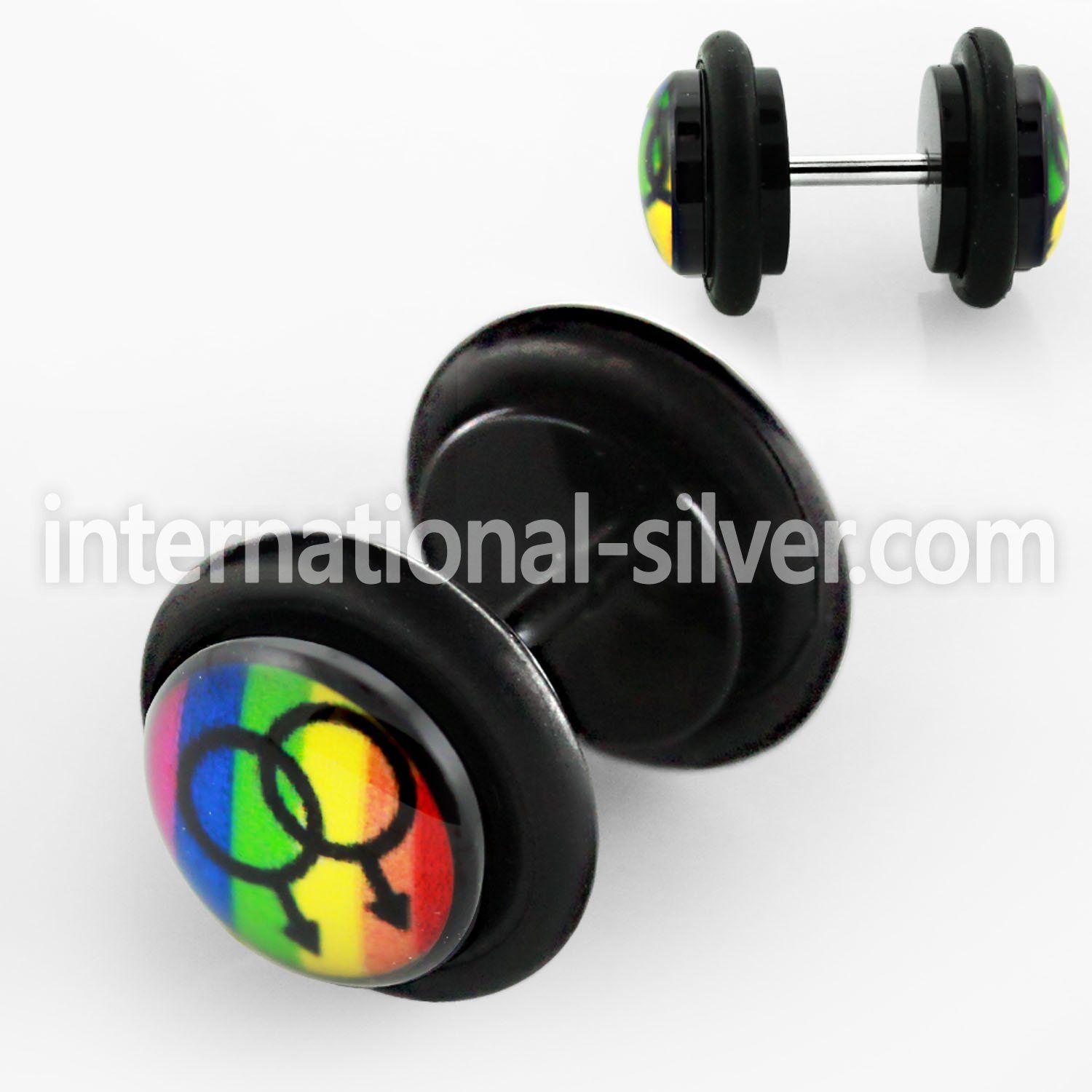 ilvgr28 cheaters  illusion plugs and tapers acrylic body jewelry belly button