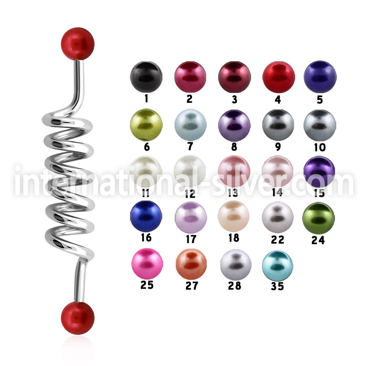 indpr5 straight barbells surgical steel 316l with acrylic parts 