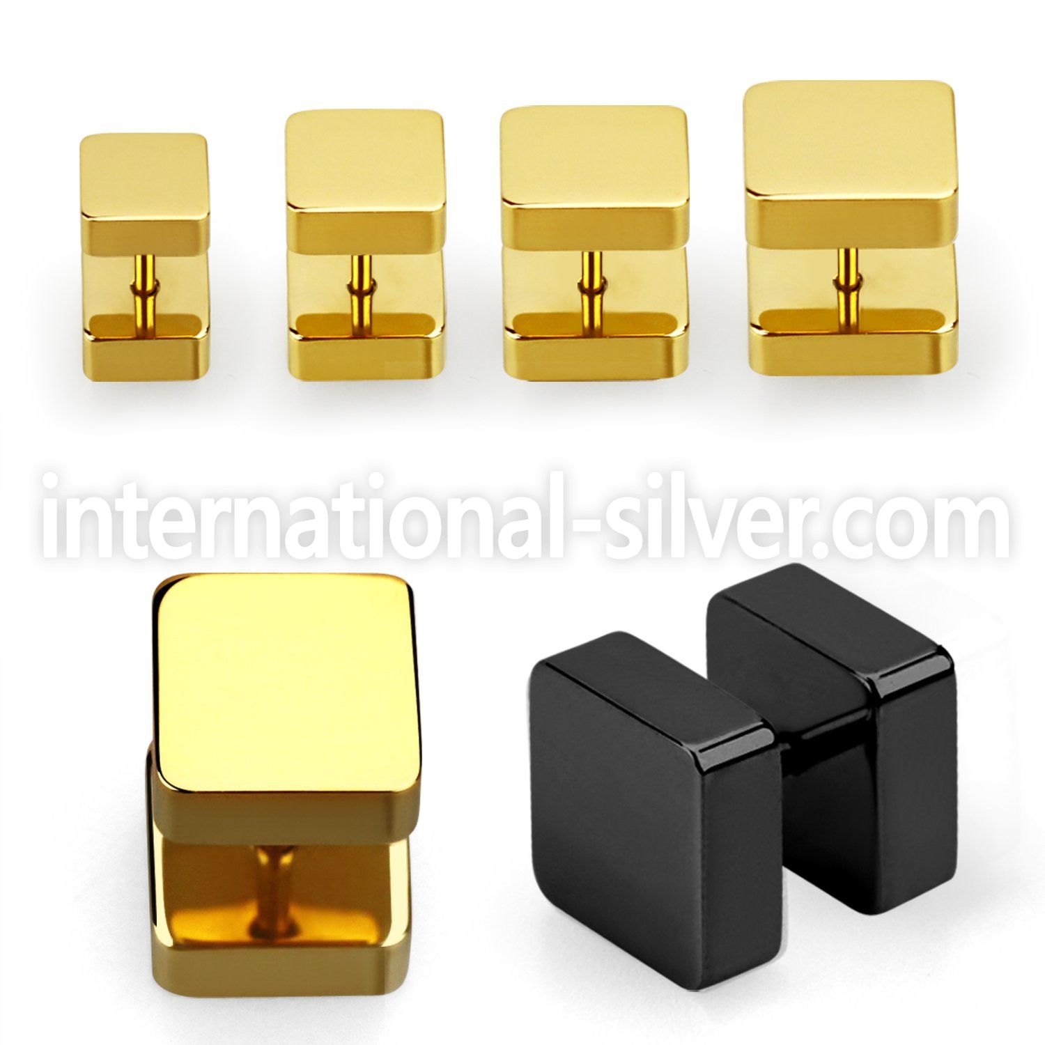 iptsq cheaters  illusion plugs and tapers anodized surgical steel 316l ear lobe