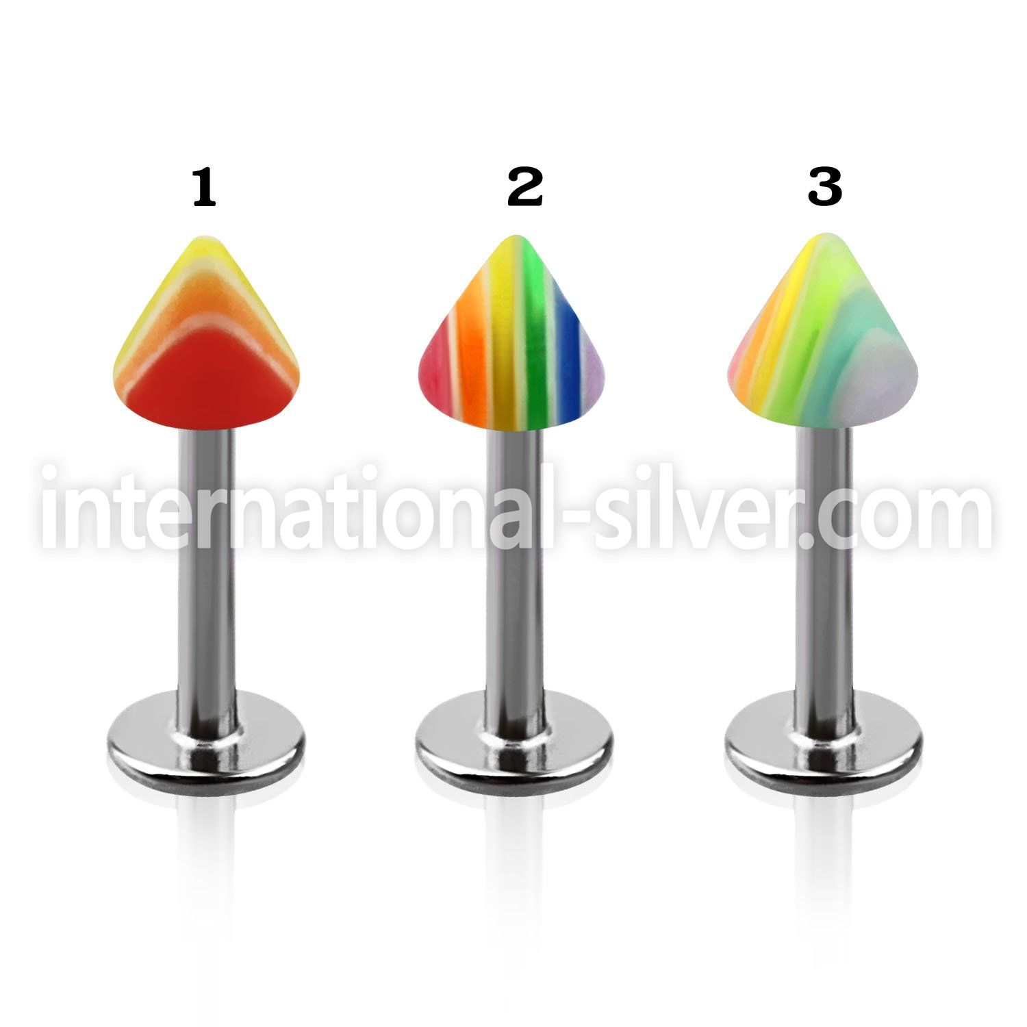 lbbdcn labrets lip rings surgical steel 316l with acrylic parts labrets chin