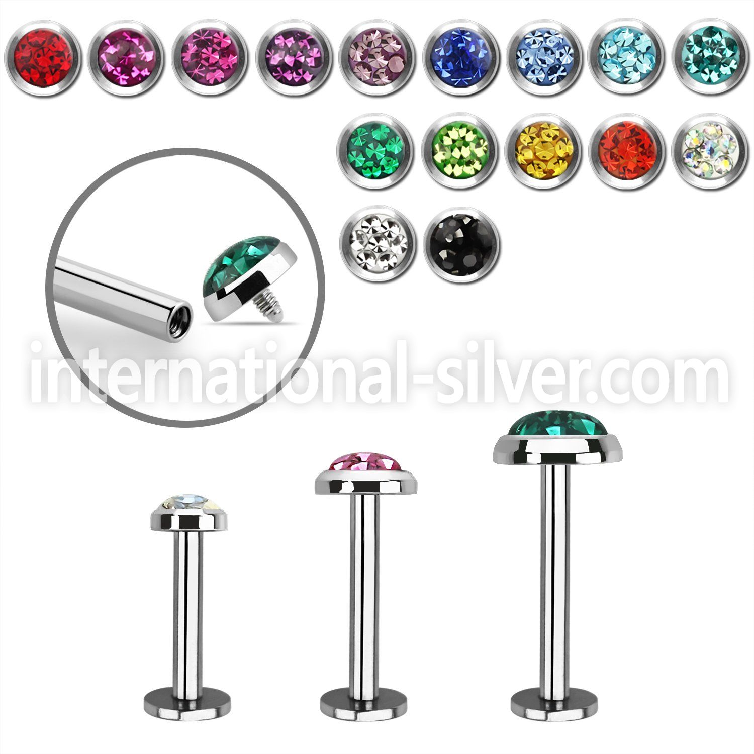 lbifrc labrets lip rings surgical steel 316l labrets chin