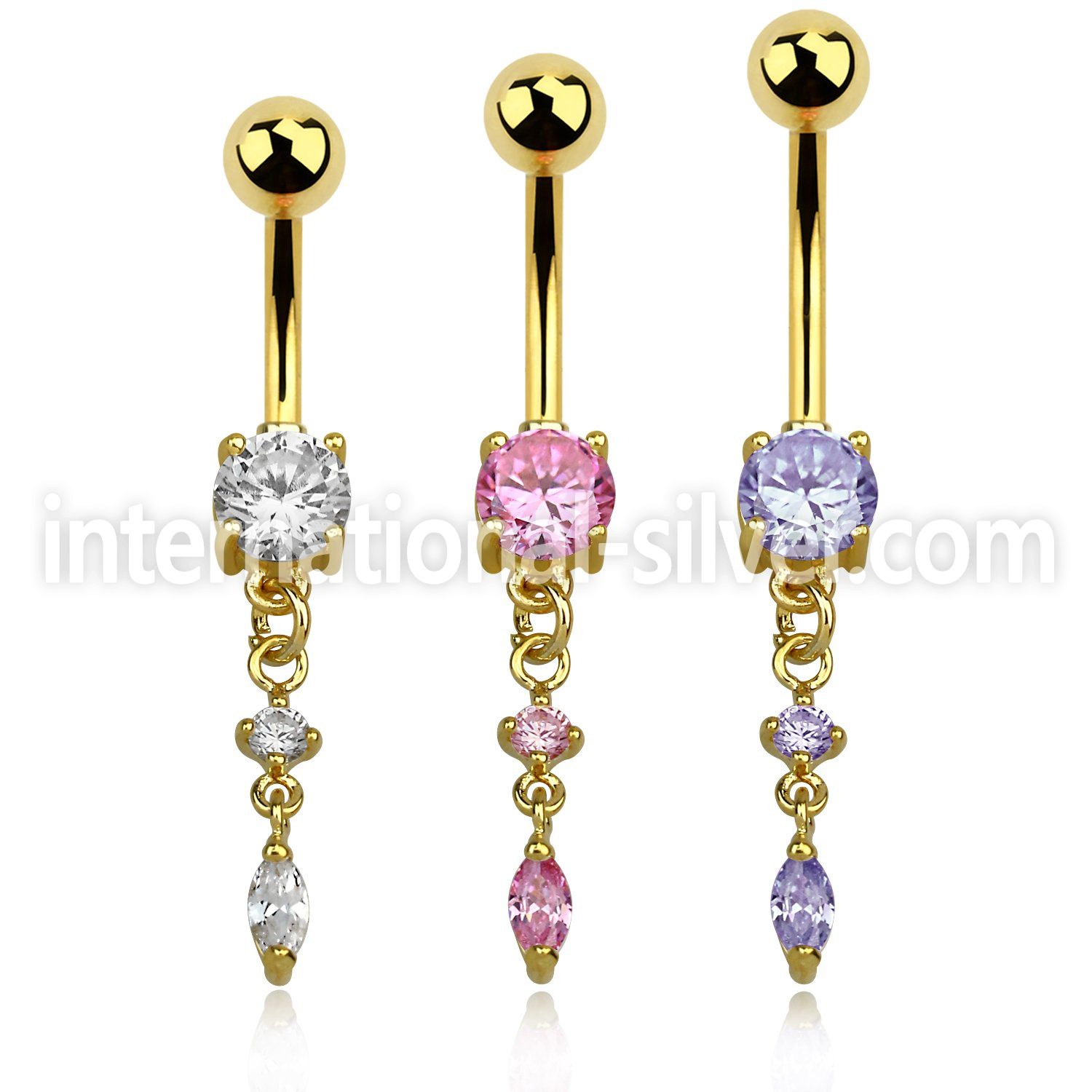 mdgz522 belly rings anodized surgical steel 316l belly button