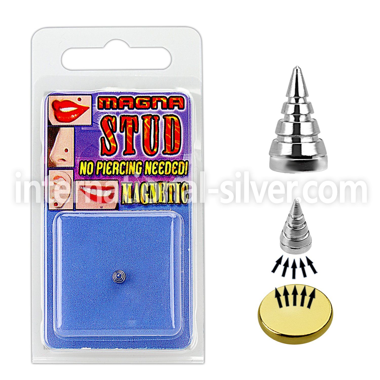 mgcn4b fake illusion body jewelry surgical steel 316l belly button